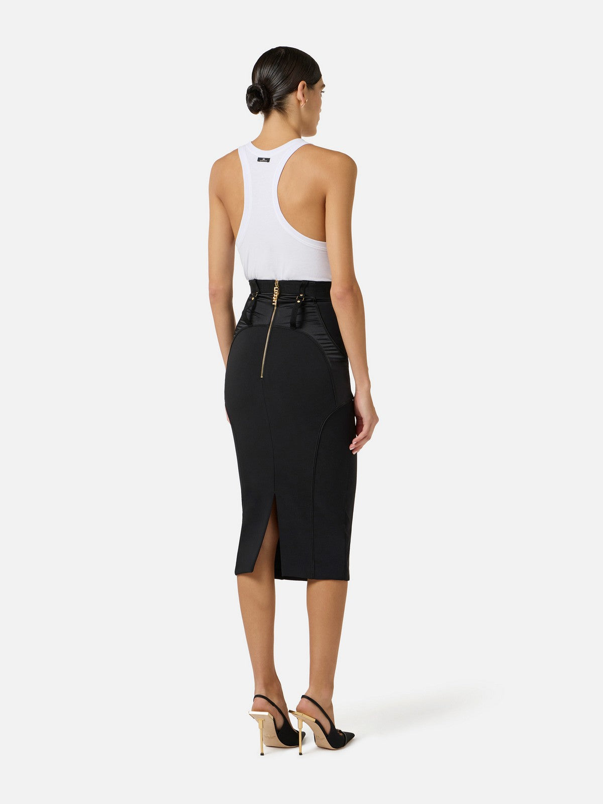 ELISABETTA FRANCHI Gonna Donna  GO14862E2 110 Nero gioboutiqueweb