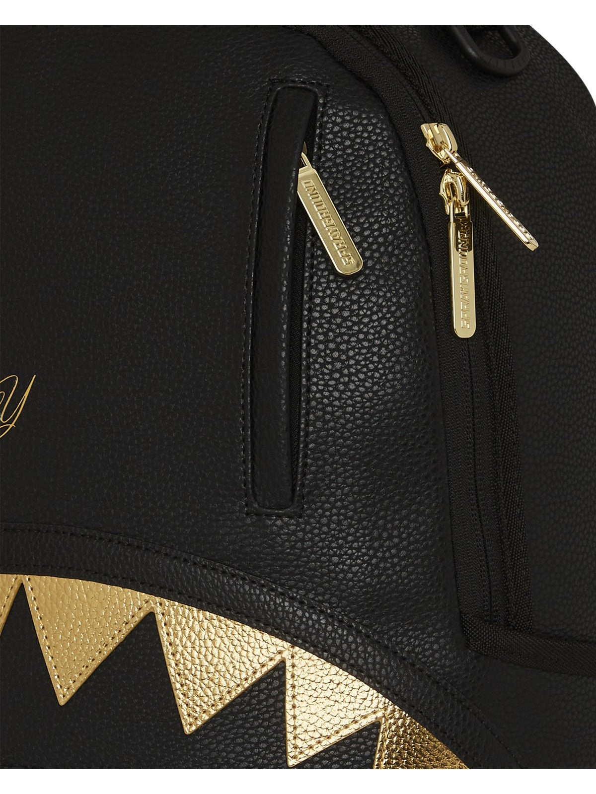SPRAYGROUND Zaino Uomo SHARK CENTRAL GOLD DLXSV BACKPACK 910B7166NSZ Nero gioboutiqueweb