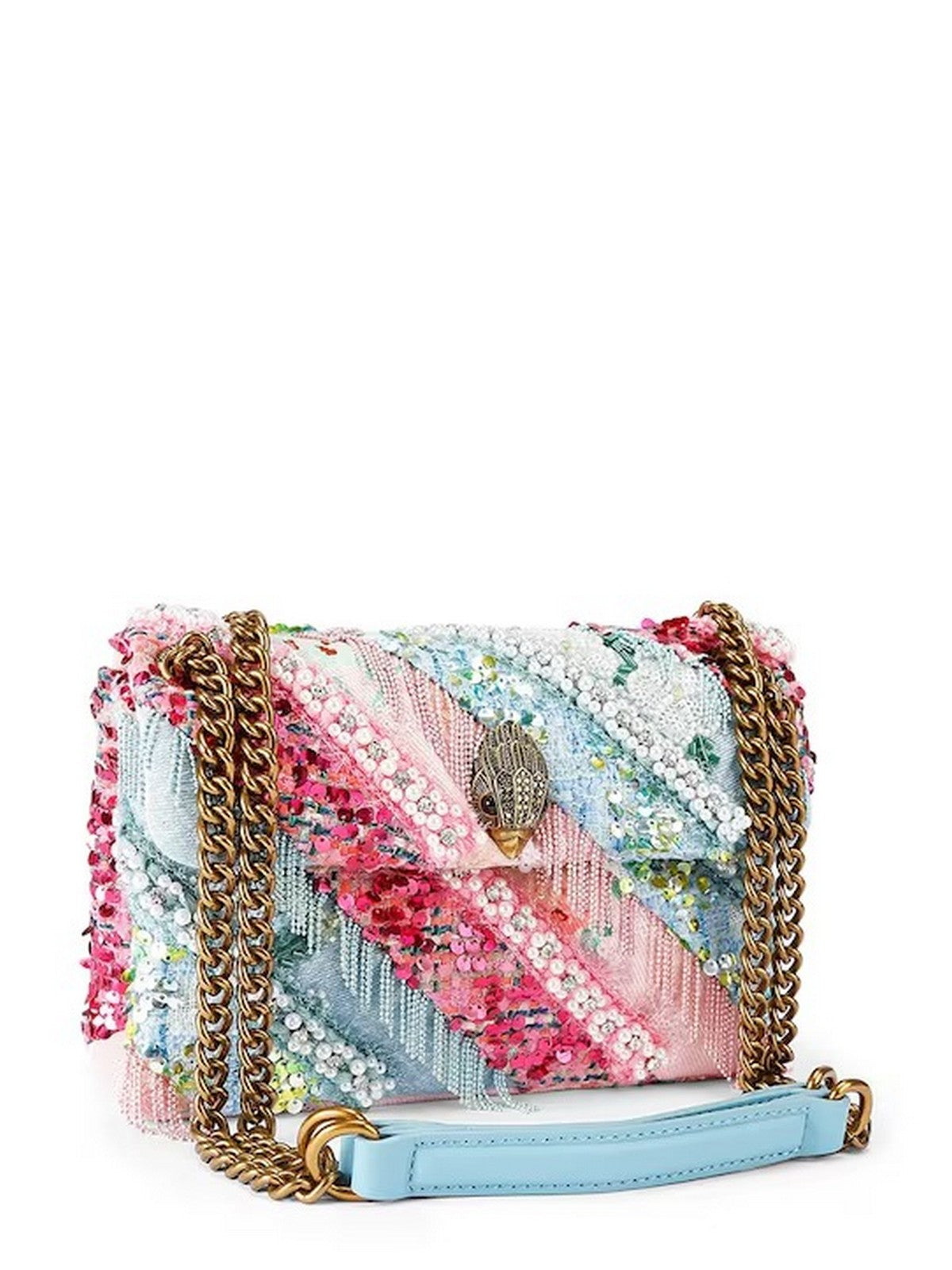 KURT GEIGER Borsa Donna 690-MD KENSINGTON FRINGES 5384086609 BLUE/PAL C BLUE/PAL C gioboutiqueweb
