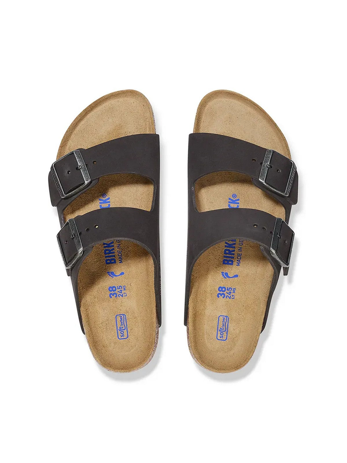 BIRKENSTOCK Sandalo Donna Arizona SFB black, Nubuck Leather 1019035 Nero gioboutiqueweb