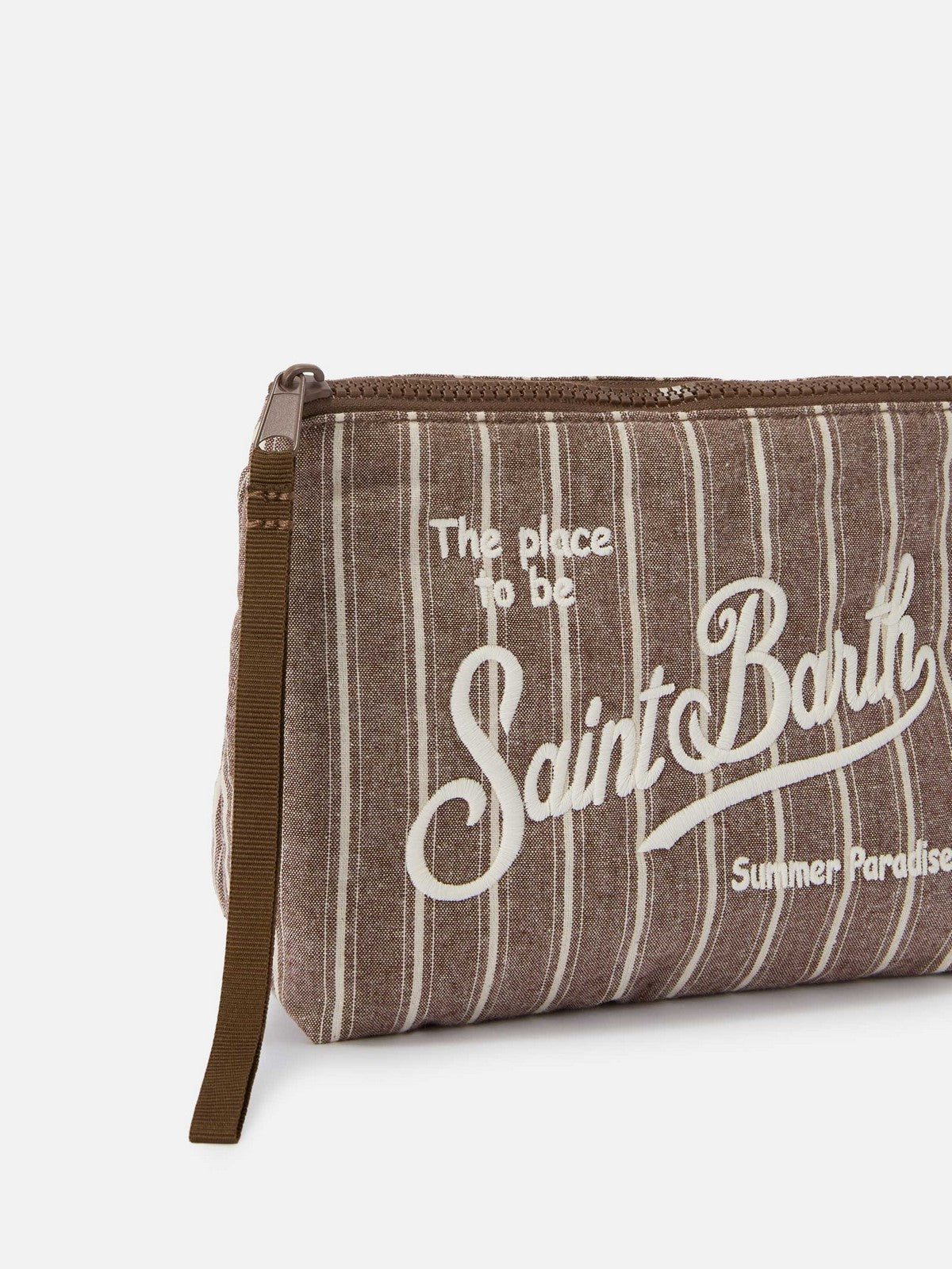 MC2 SAINT BARTH Pochette Unisex adulto  ALINE COTTON 00242L TINY V STRIPES 18 EMB gioboutiqueweb