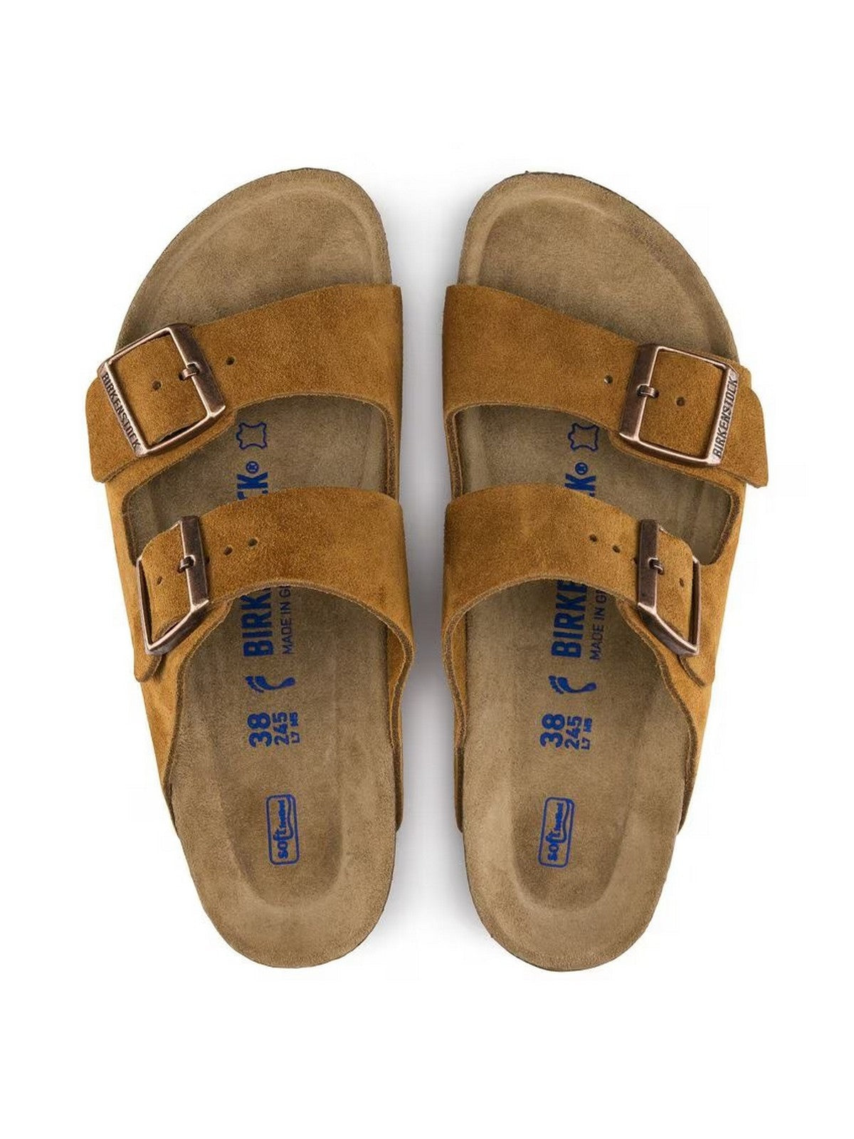 BIRKENSTOCK Sandalo Unisex adulto Arizona mink, Suede Leather 1027162 Marrone gioboutiqueweb