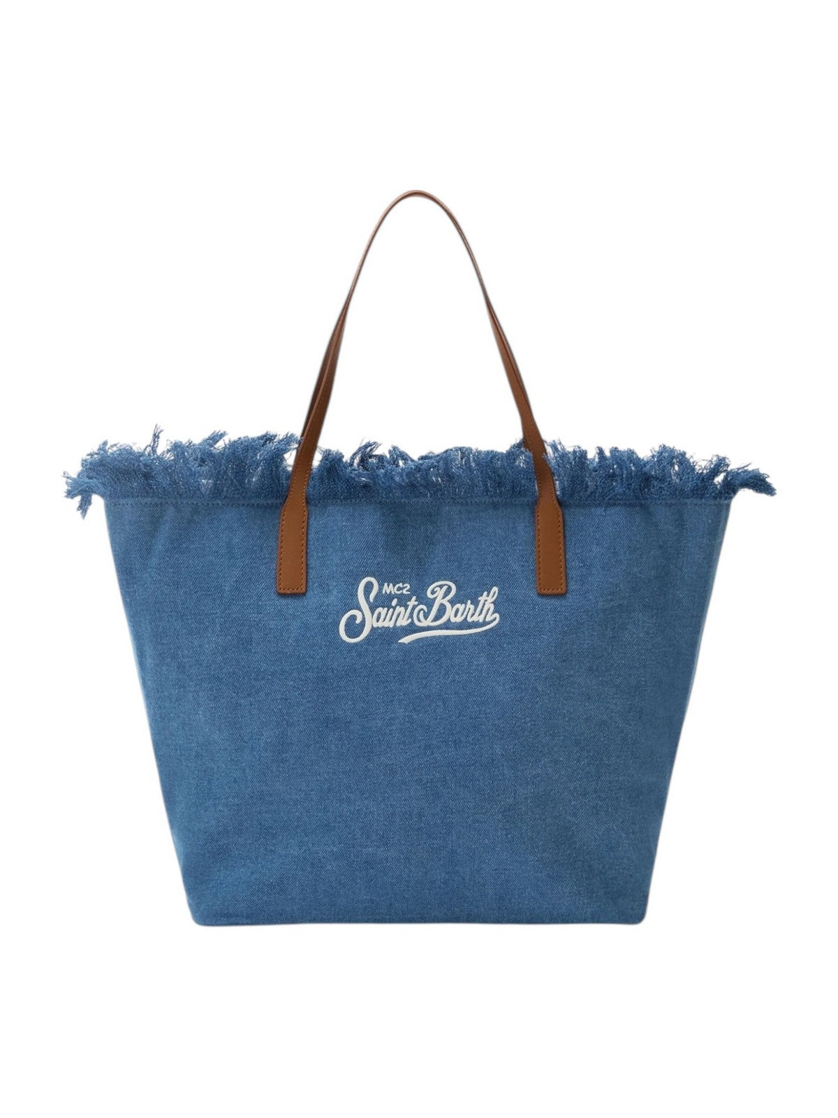 MC2 SAINT BARTH Borsa Donna  CITY BAG FRINGE 00436L DENIM EMB