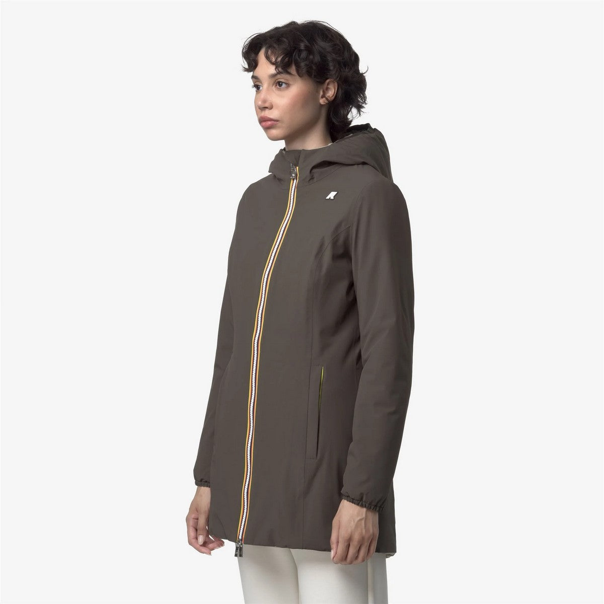 K-WAY Giubbino Donna DENISE ST WARM DOUBLE K6128UW B42 Black Olive - Green