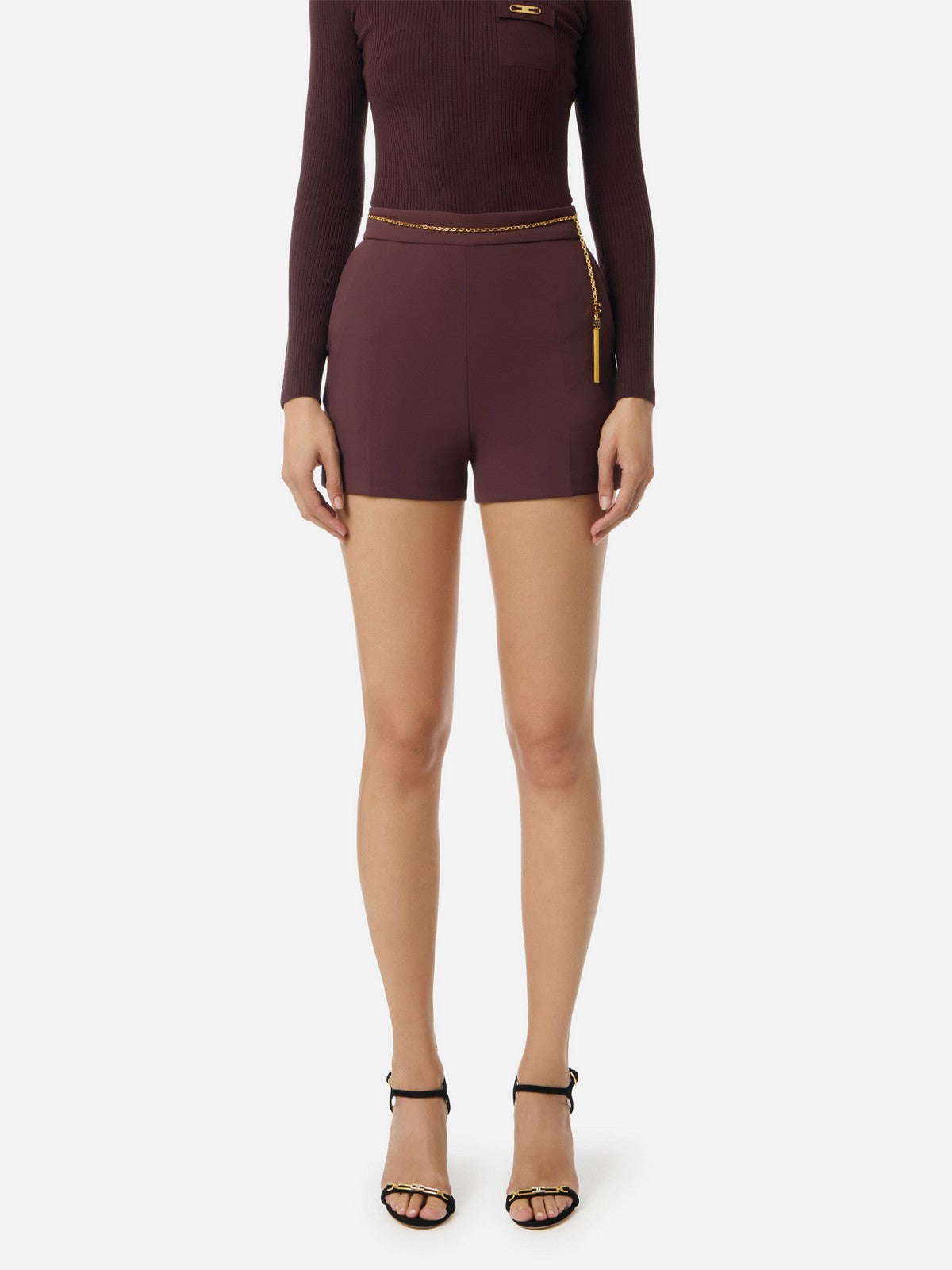 ELISABETTA FRANCHI Pantaloncino Donna  SH01757E2 EA4 MERLOT gioboutiqueweb
