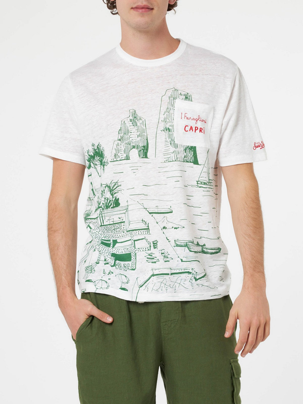T-shirt MC2 Saint Barth et Pole masculin d'Ecstasea 03708F White