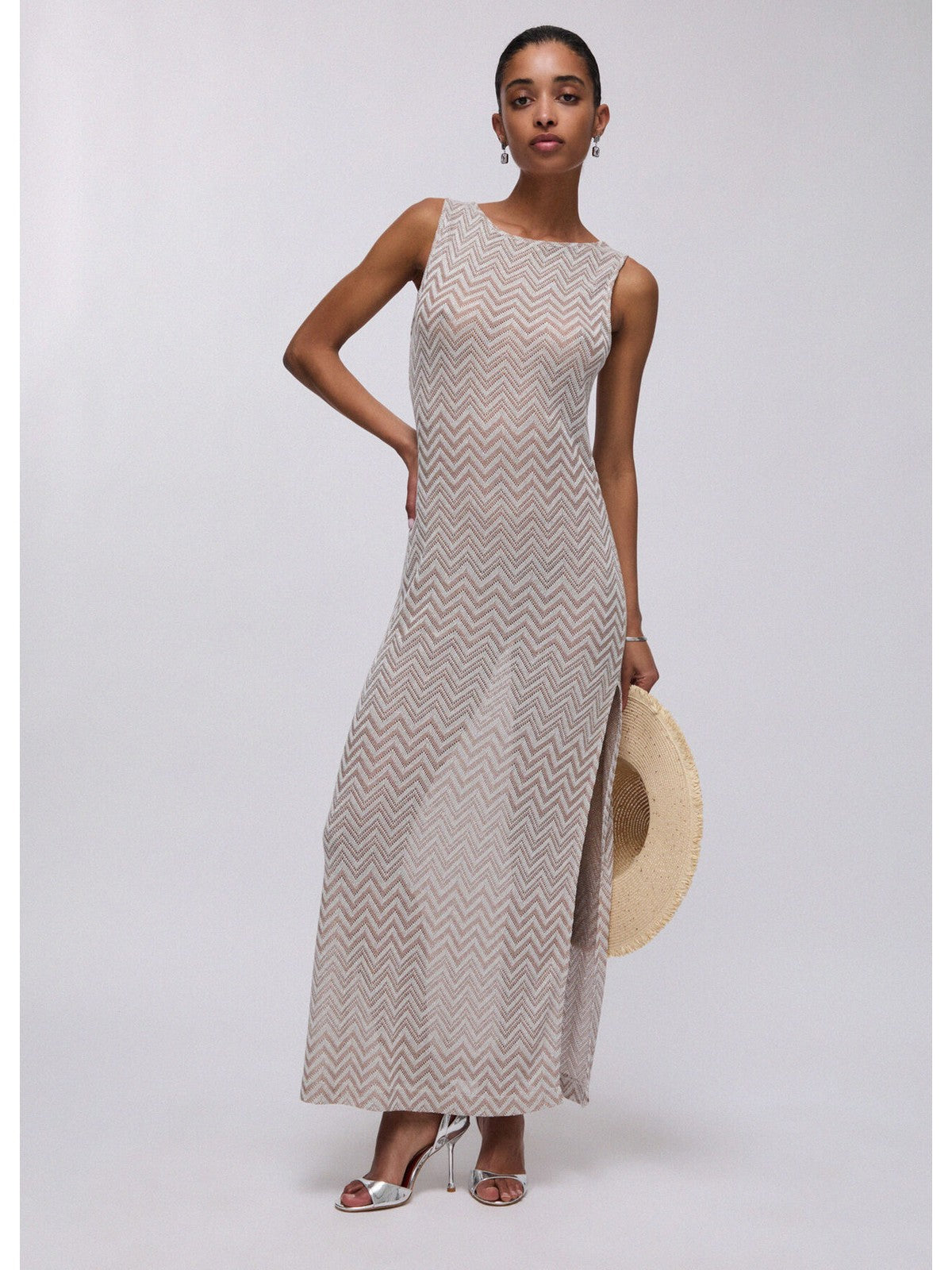 LIU JO BEACHWEAR Abito Donna  VA6174J3878 C3945 Meerkat/silver lux gioboutiqueweb
