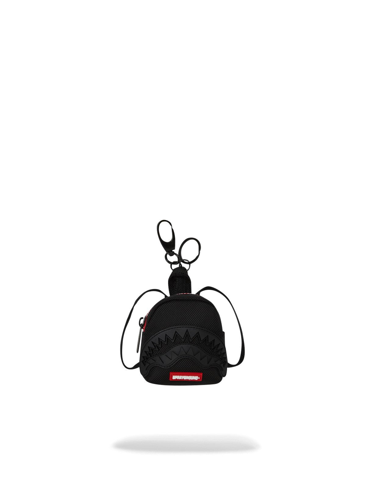 SPRAYGROUND Portachiavi Unisex adulto PRINTED ZIPPER SHARK KEYCHAIN 910K8064NSZ Nero gioboutiqueweb