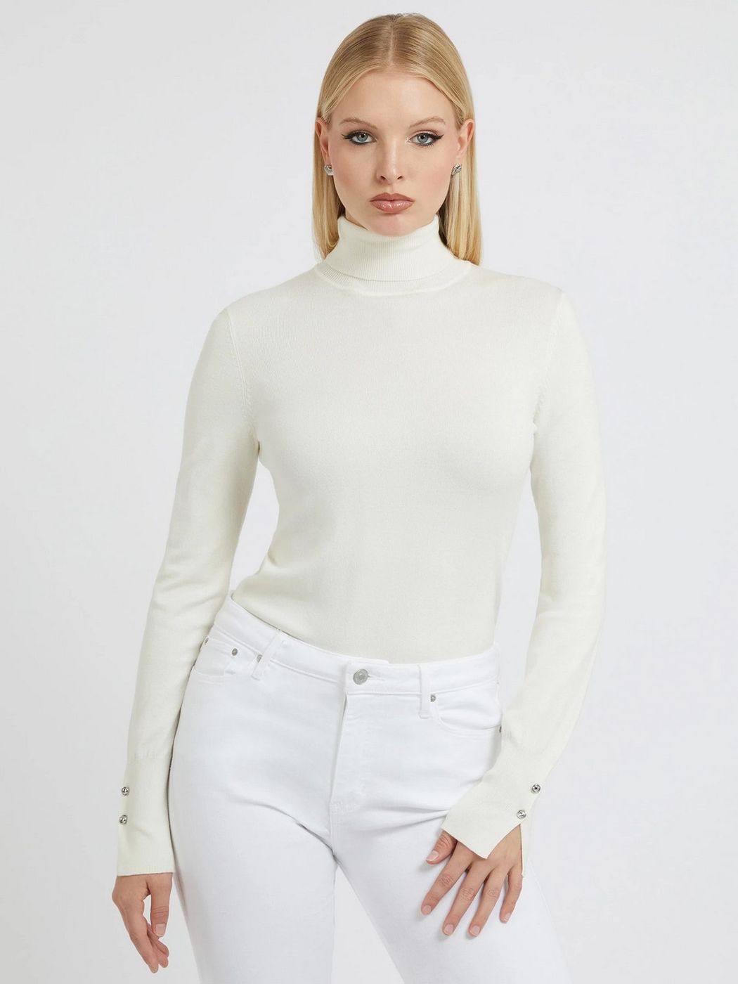 GUESS Maglione dolcevita Donna  W2BR53 Z2V62 G012 CREAM WHITE