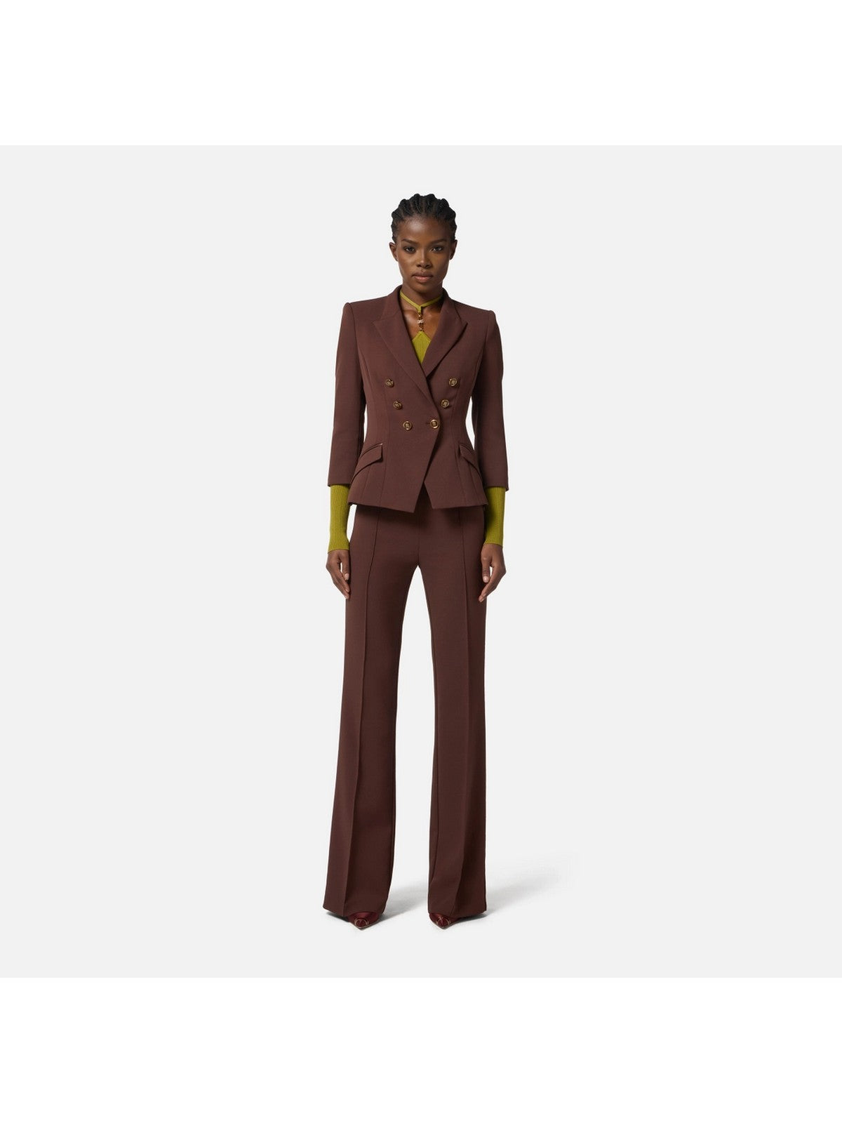ELISABETTA FRANCHI Giacca Donna  GI17456E2 EA3 COFFEE gioboutiqueweb