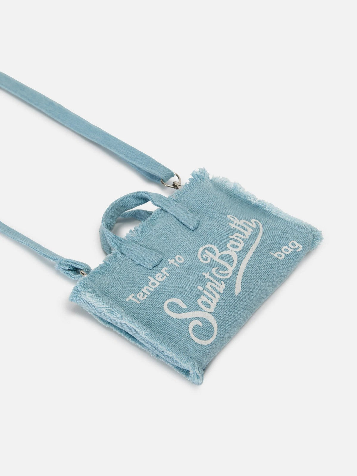 MC2 SAINT BARTH Pochette Donna  PHONE BAG LINEN 00555L LINEN 31 LIGHT BLUE gioboutiqueweb