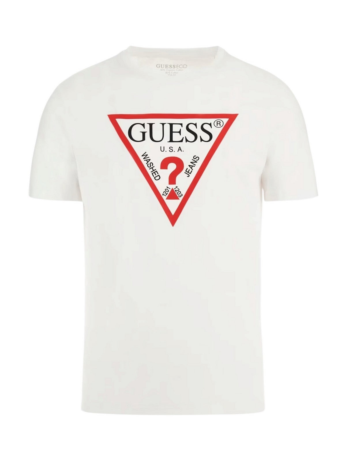 GUESS T-shirt Uomo CN SS ORIGINAL LOGO TEE M2YI71 I3Z14 G011 PURE WHITE gioboutiqueweb
