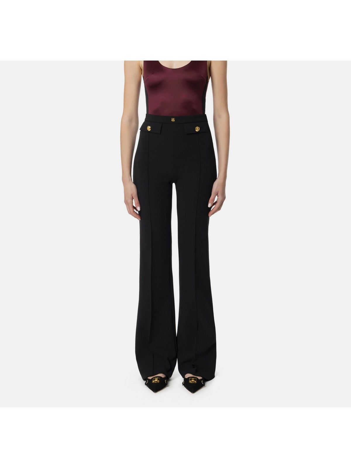 ELISABETTA FRANCHI PA02546E2 110 Czarne spodnie