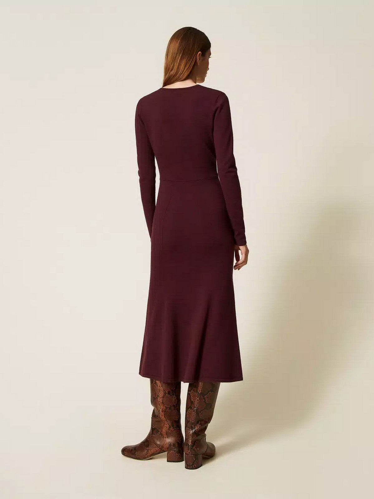 TWINSET Abito Donna MIX VISCOSE NEW FIT 252TP3140 05609 WINETASTING gioboutiqueweb