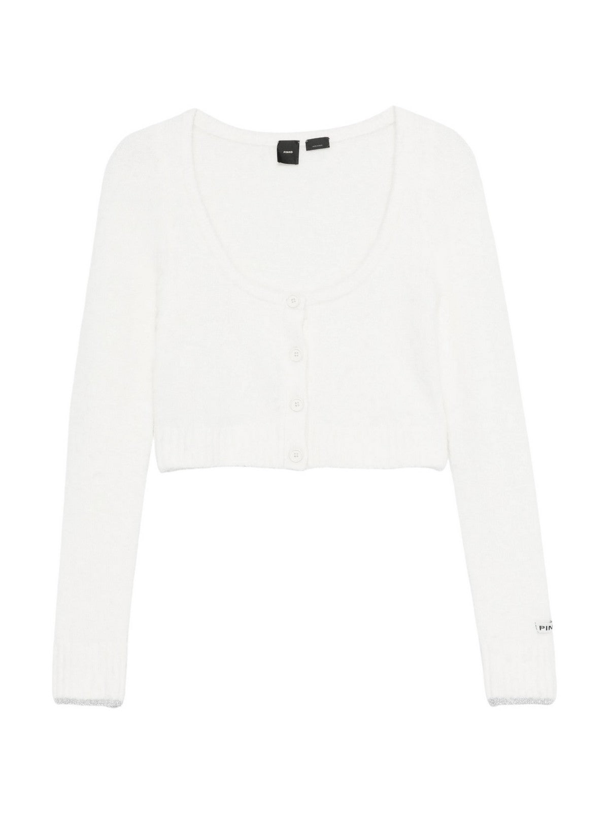 PINKO Maglione Donna Colorpoint Cardigan Soft Brush 104341-A26V Z13 Bianco gioboutiqueweb