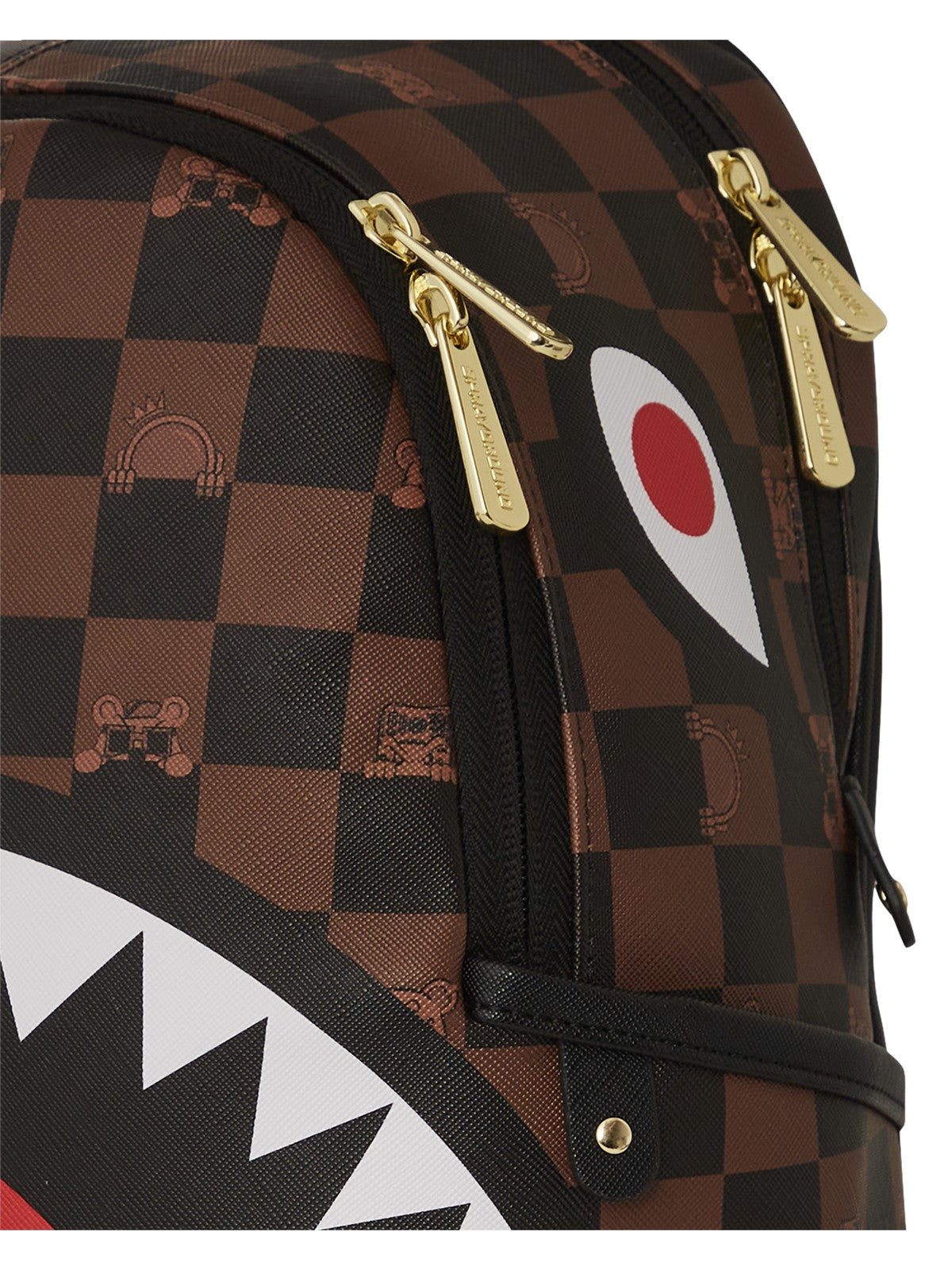 SPRAYGROUND Zaino Donna PEEKING CHARACTER CHECK SAVAGE 910B7511NSZ Marrone gioboutiqueweb