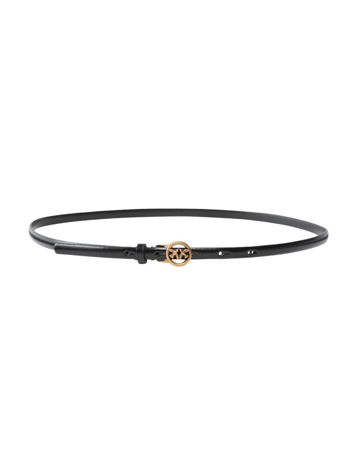 PINKO Cintura Donna THIN BELT H1 105481-A2QP Z99Q NERO-ANTIQUE GOLD gioboutiqueweb