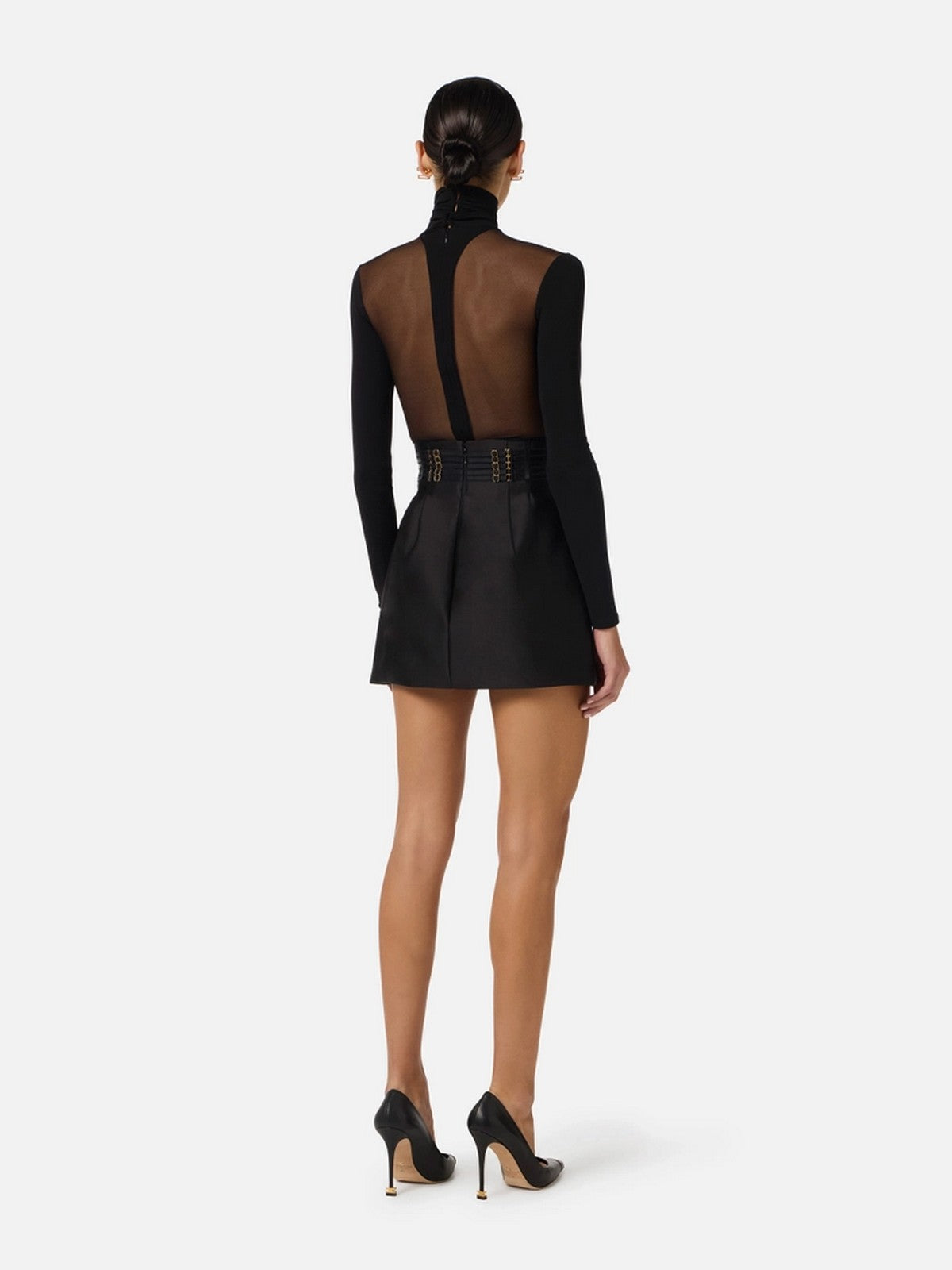 ELISABETTA FRANCHI Gonna Donna  GO18962E2 110 Nero gioboutiqueweb