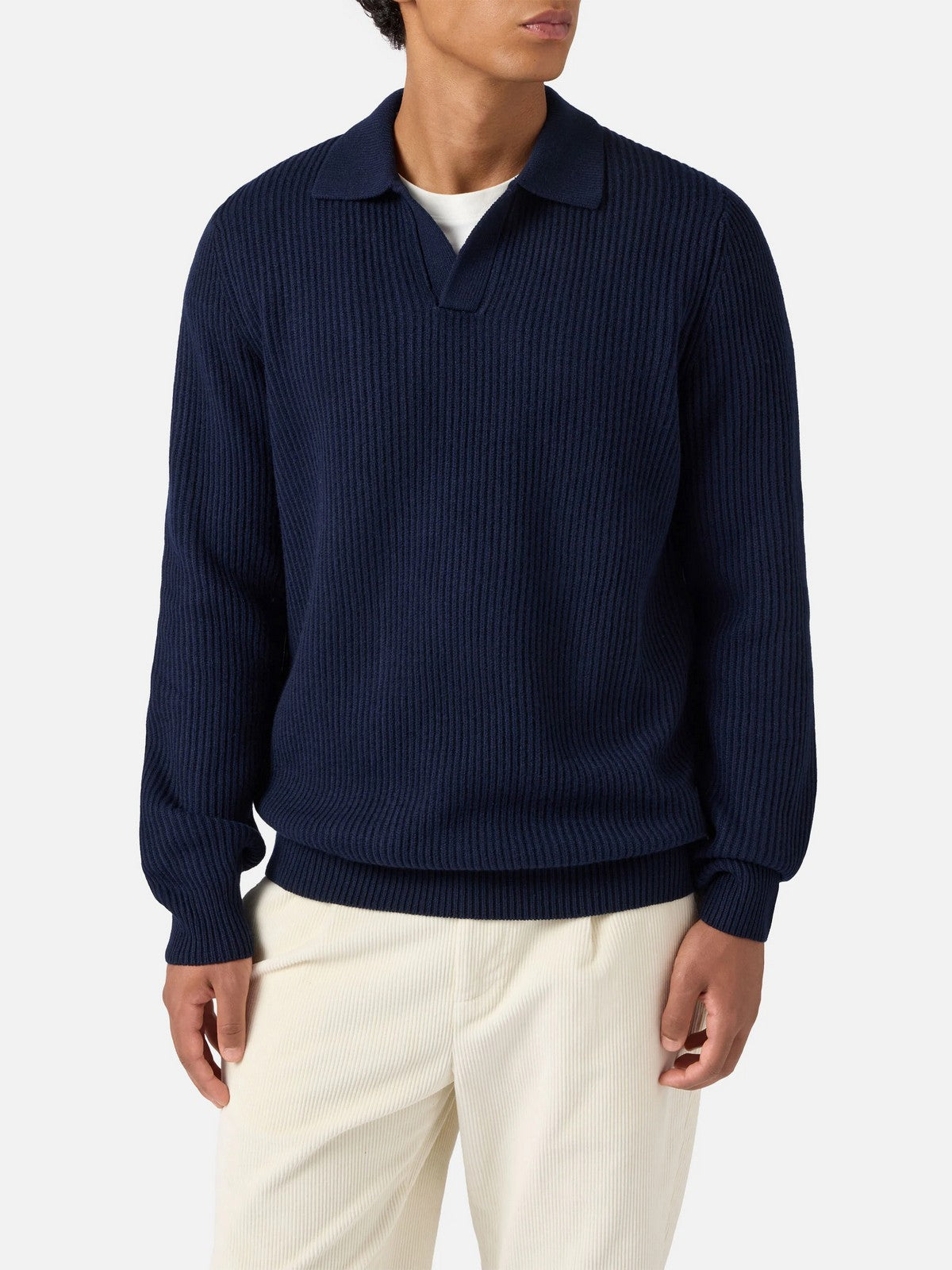 MC2 SAINT BARTH Maglione Uomo  DOWNING WOOL 00063I 62 NIGHT BLUE gioboutiqueweb