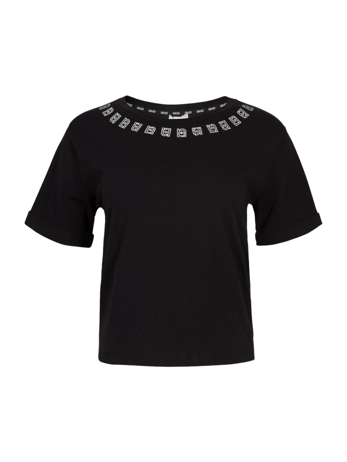 Liu Jo Sport T-shirt and Pole Woman Ta4135JS003 R9932 Black