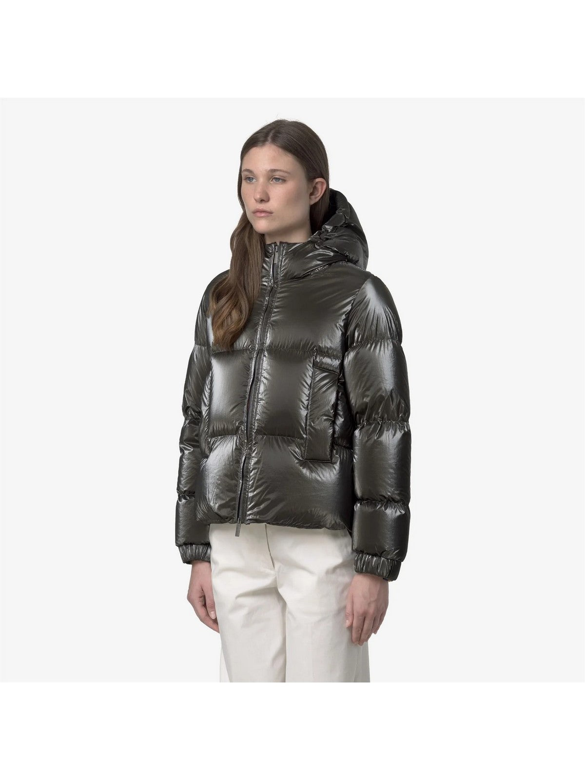 K-WAY Giubbino Donna LETHILLE THERMO PEARLY K7136MW B38 BLACK OLIVE COMBO