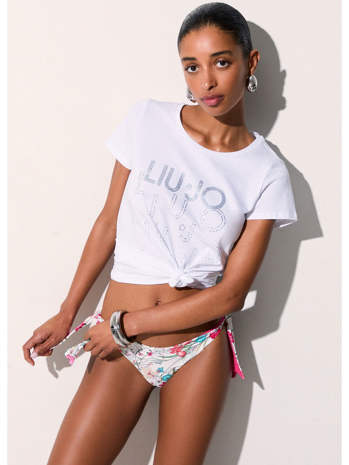 LIU JO BEACHWEAR T-shirt Donna  VA6171JS003 T9550 Bianco/degrade gioboutiqueweb