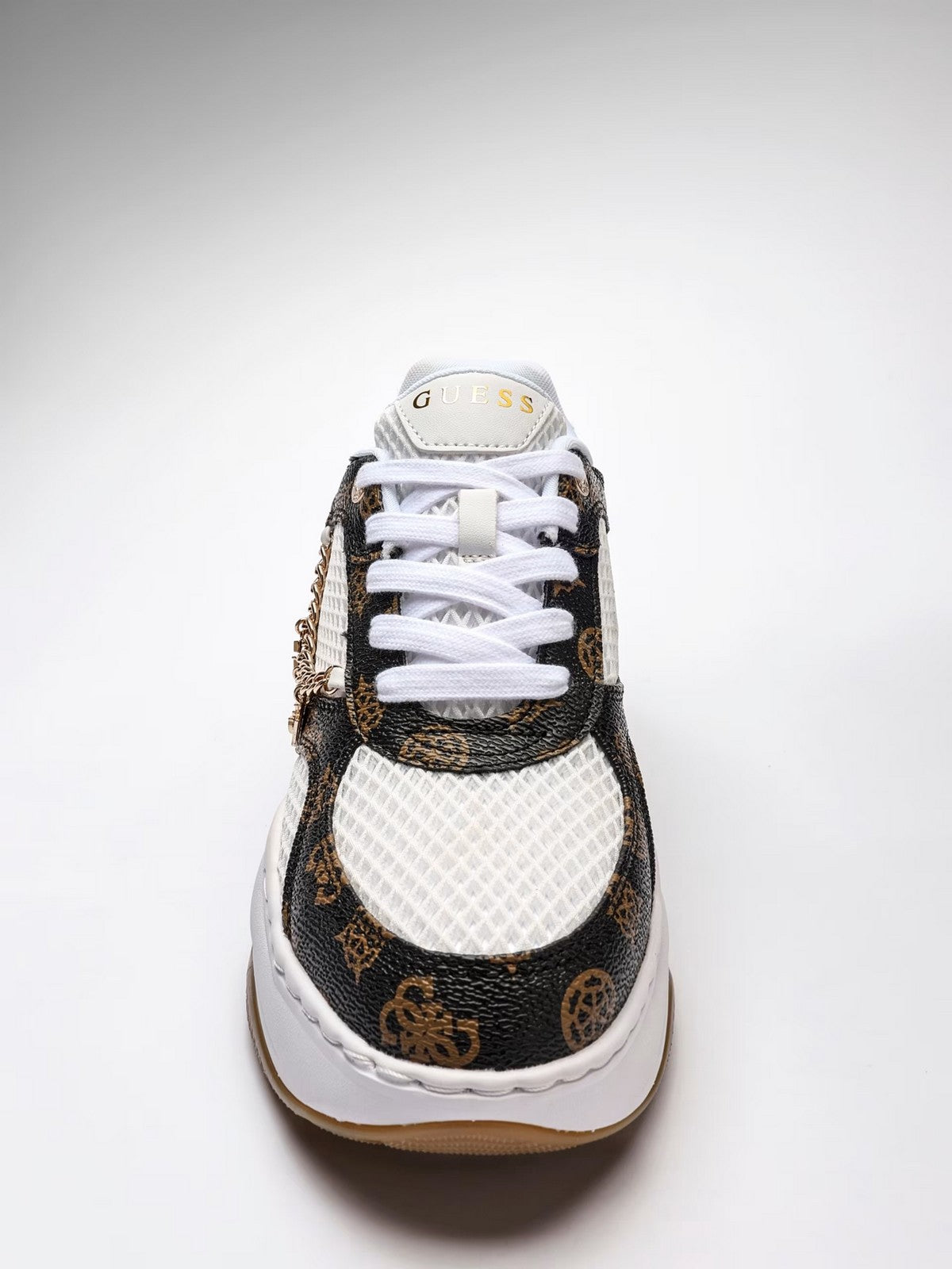 GUESS Sneaker Donna HARPAA FLPHAR FAL12 WHIBR WHITE BROWN gioboutiqueweb