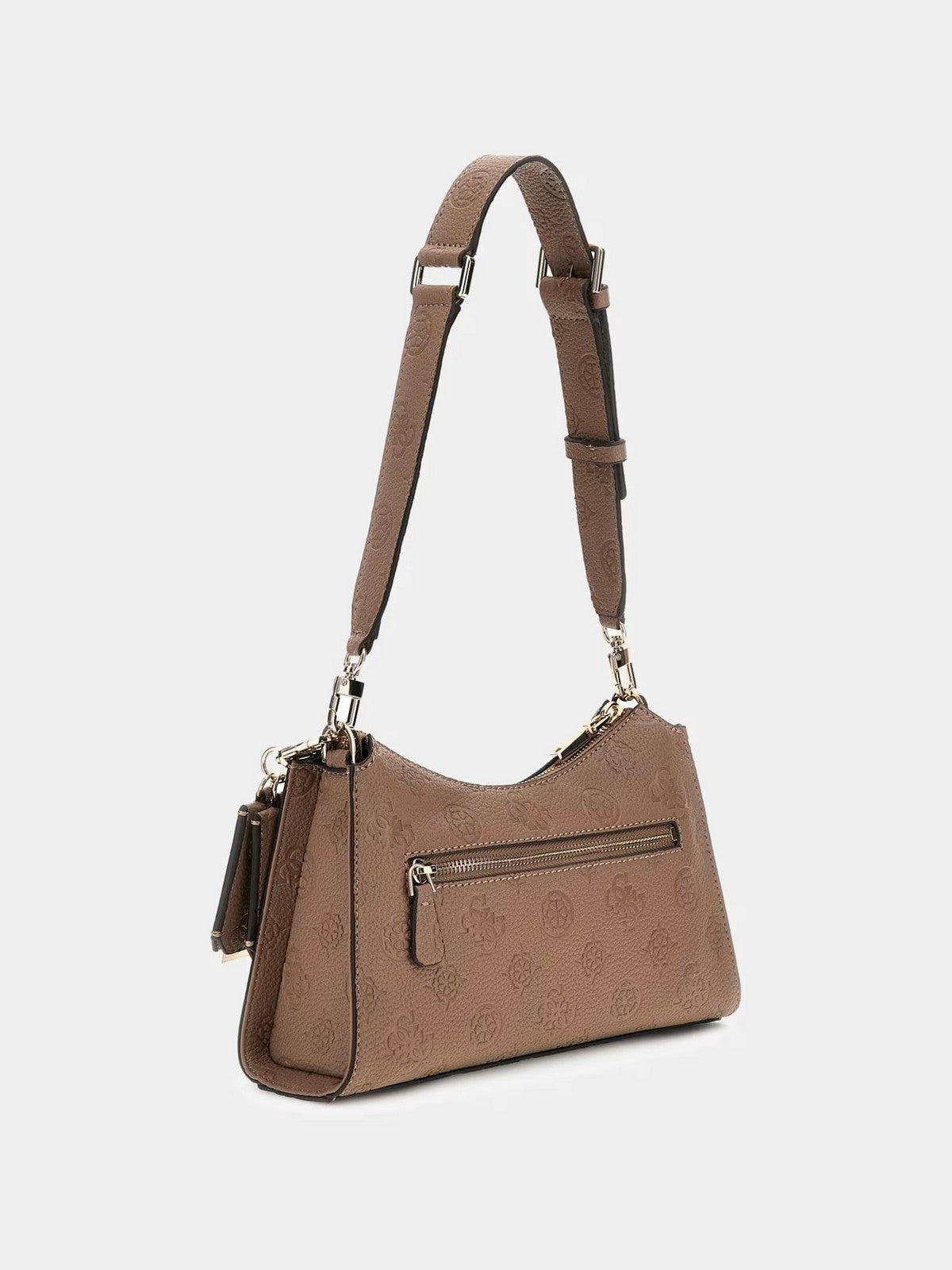 GUESS Borsa Donna CRESIDIA II TOP ZIP SHLDR BAG HWPD98 88180 DKO DARK TAUPE LOGO gioboutiqueweb