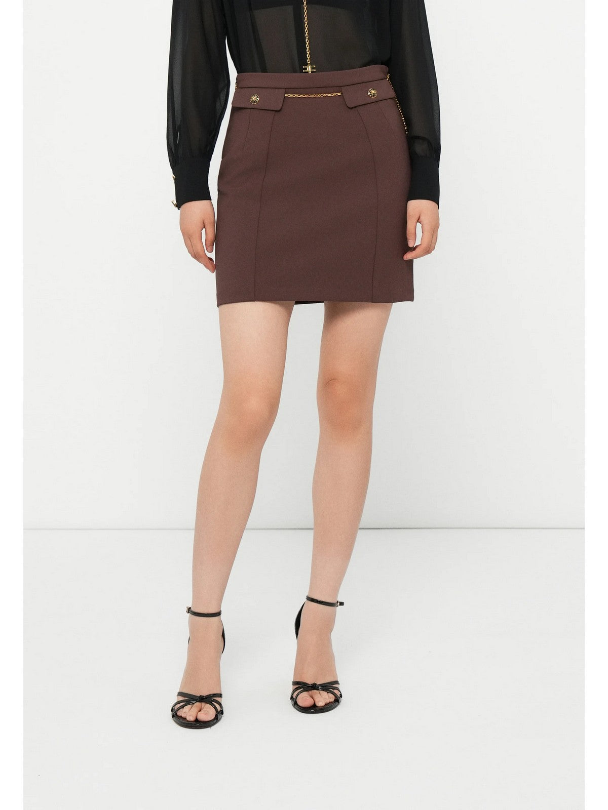 ELISABETTA FRANCHI Gonna Donna  GO14857E2 EA3 COFFEE