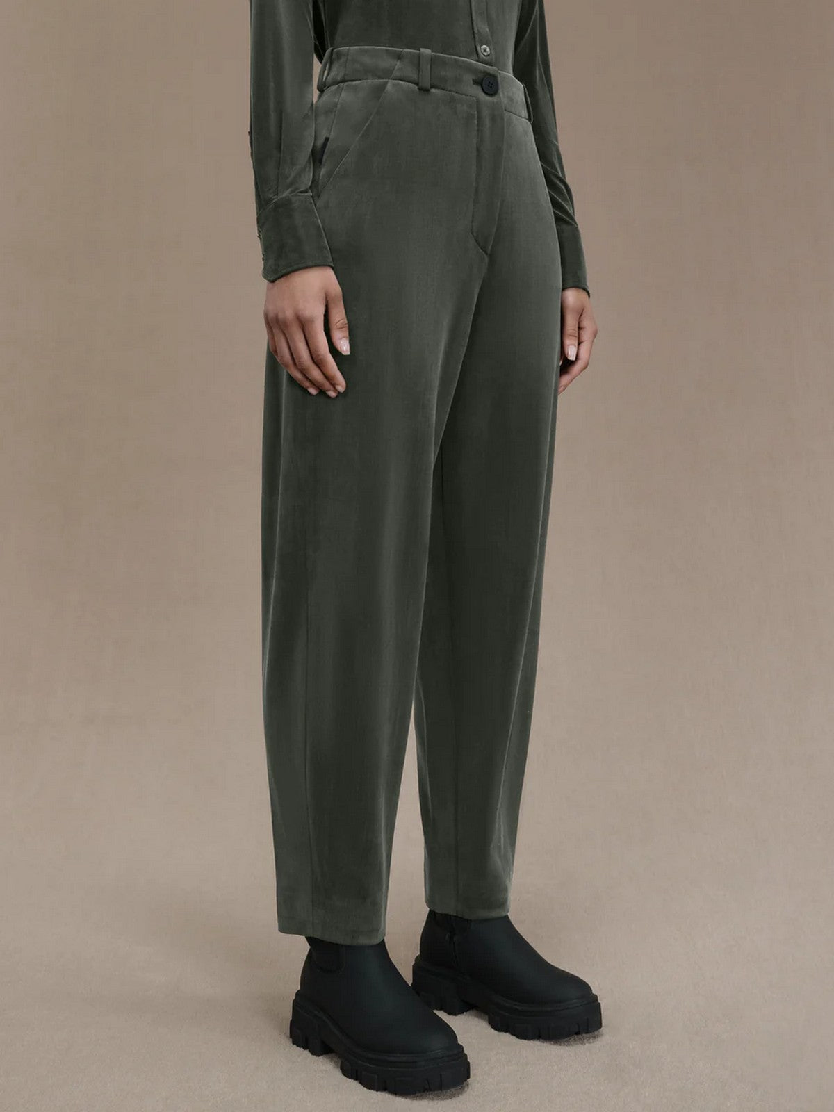 RRD Pantalone Donna CUPRO JOANIE WOM PANT W24723 20 Verde gioboutiqueweb