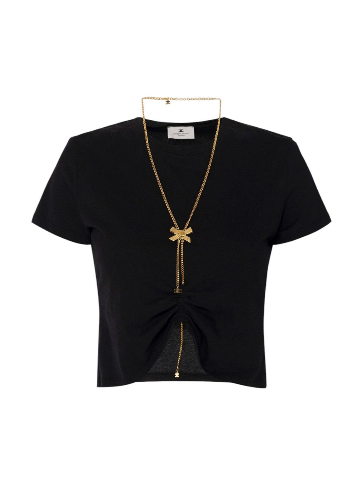 ELISABETTA FRANCHI T-shirt Donna  MA00651E2-110 Nero gioboutiqueweb