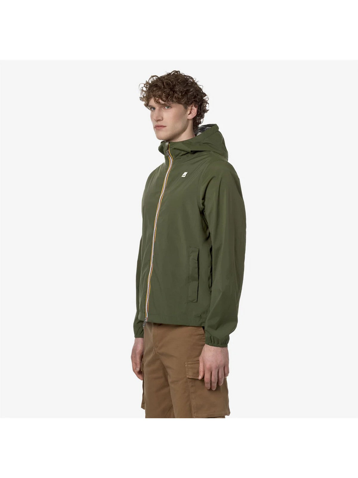 K-WAY Giubbino Uomo Jack  Stretch Nylon Jersey K2121NW H11 Verde gioboutiqueweb