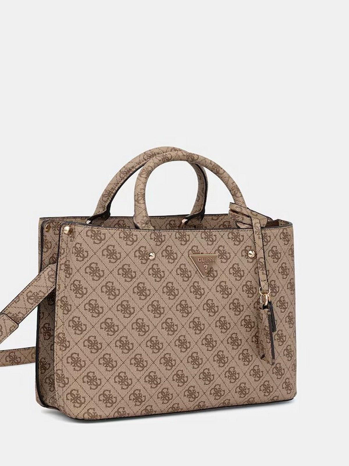 GUESS Borsa Donna MERIDIAN II GIRLFRIEND SATCHEL HWSG69 74060 LTL LATTE LOGO gioboutiqueweb
