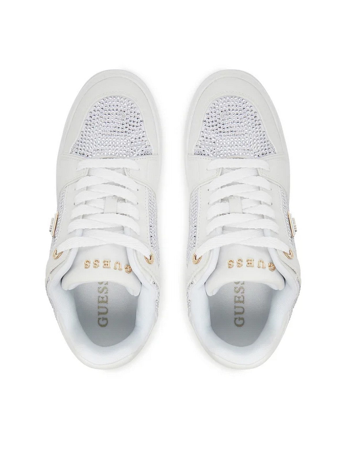 GUESS Sneaker Donna DELOVE2 FLTDL2 LEA12 WHITE WHITE gioboutiqueweb