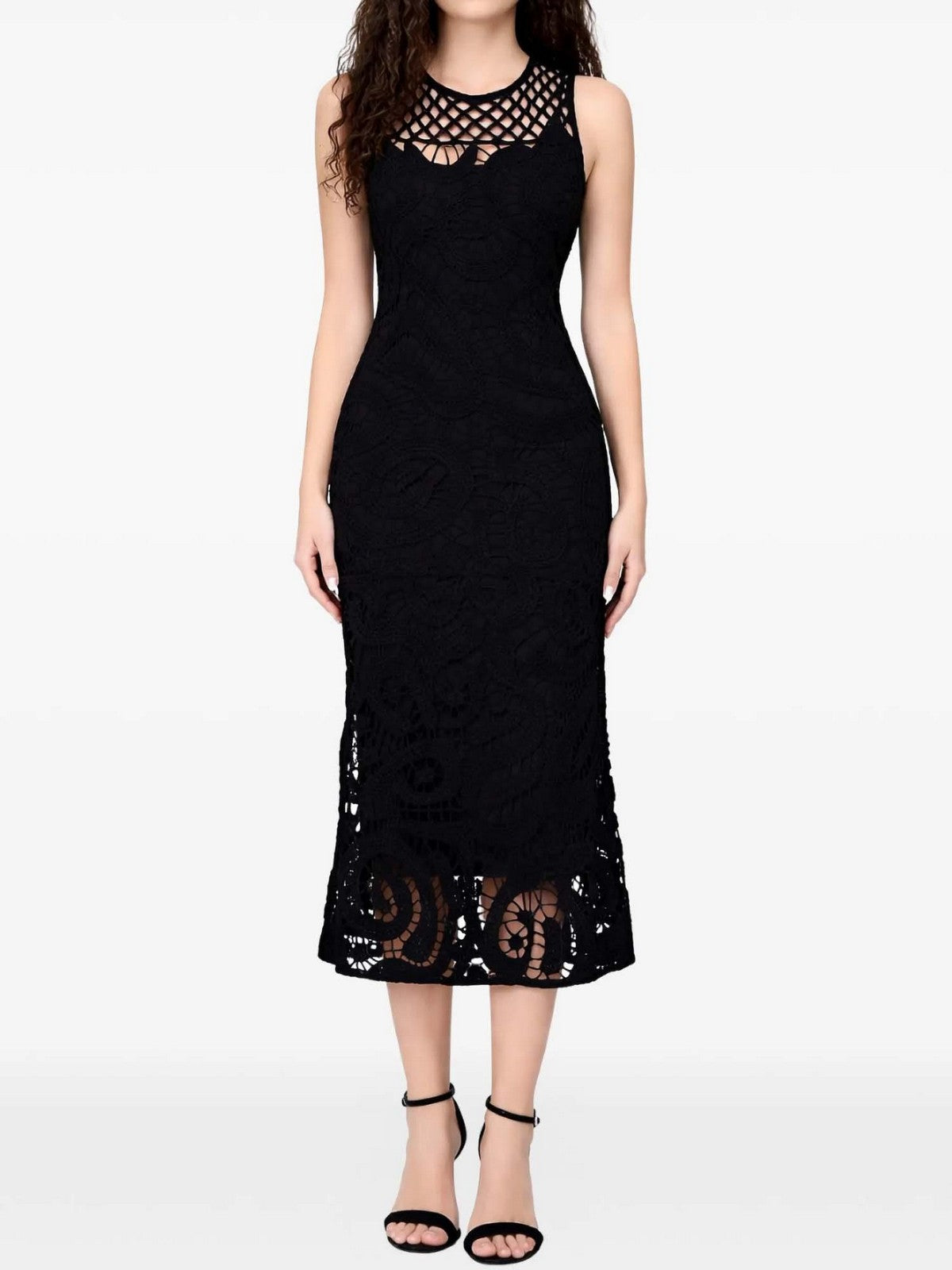 PINKO Abito Donna BUFERA ABITO CROCHET GEOMETRIC 106361-A354 Z99 NERO LIMOUSINE gioboutiqueweb