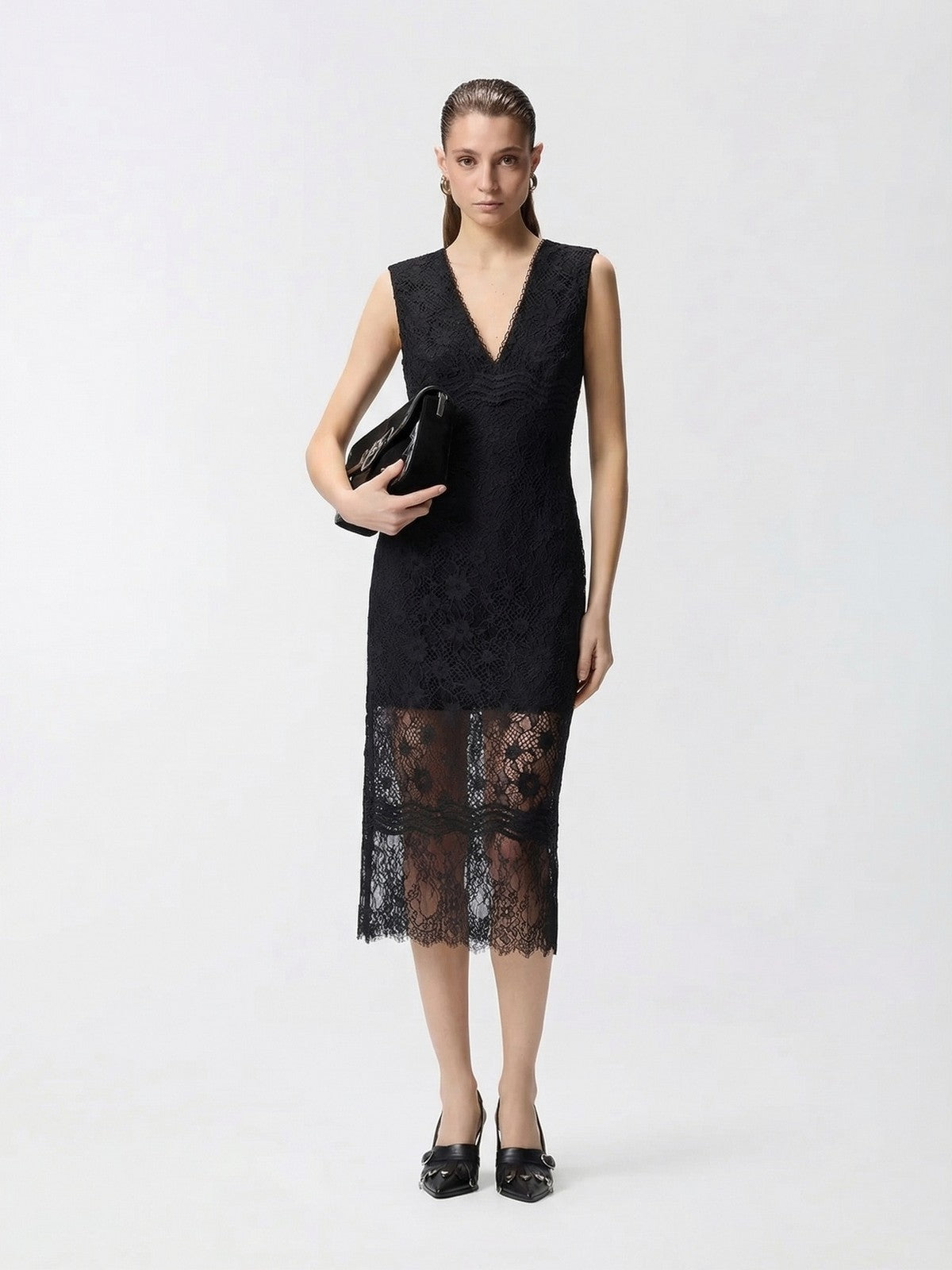 PINKO Abito Donna AUDREY ABITO PIZZO REBRODE 106660-A381 Z99 NERO LIMOUSINE gioboutiqueweb