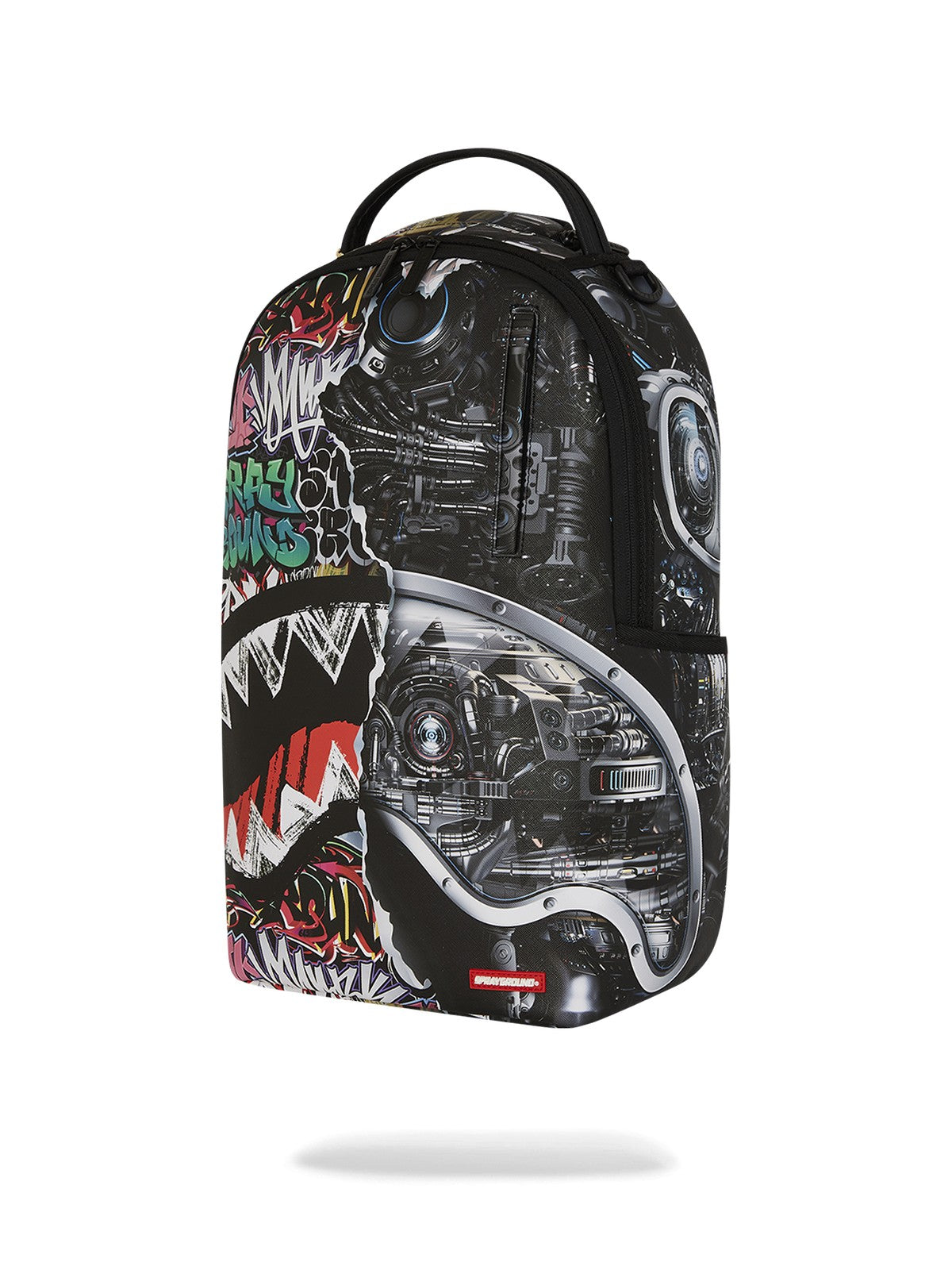 SPRAYGROUND Zaino Uomo SPLIT CYBERSHARK DLXSV BACKPACK 910B7126NSZ Nero gioboutiqueweb