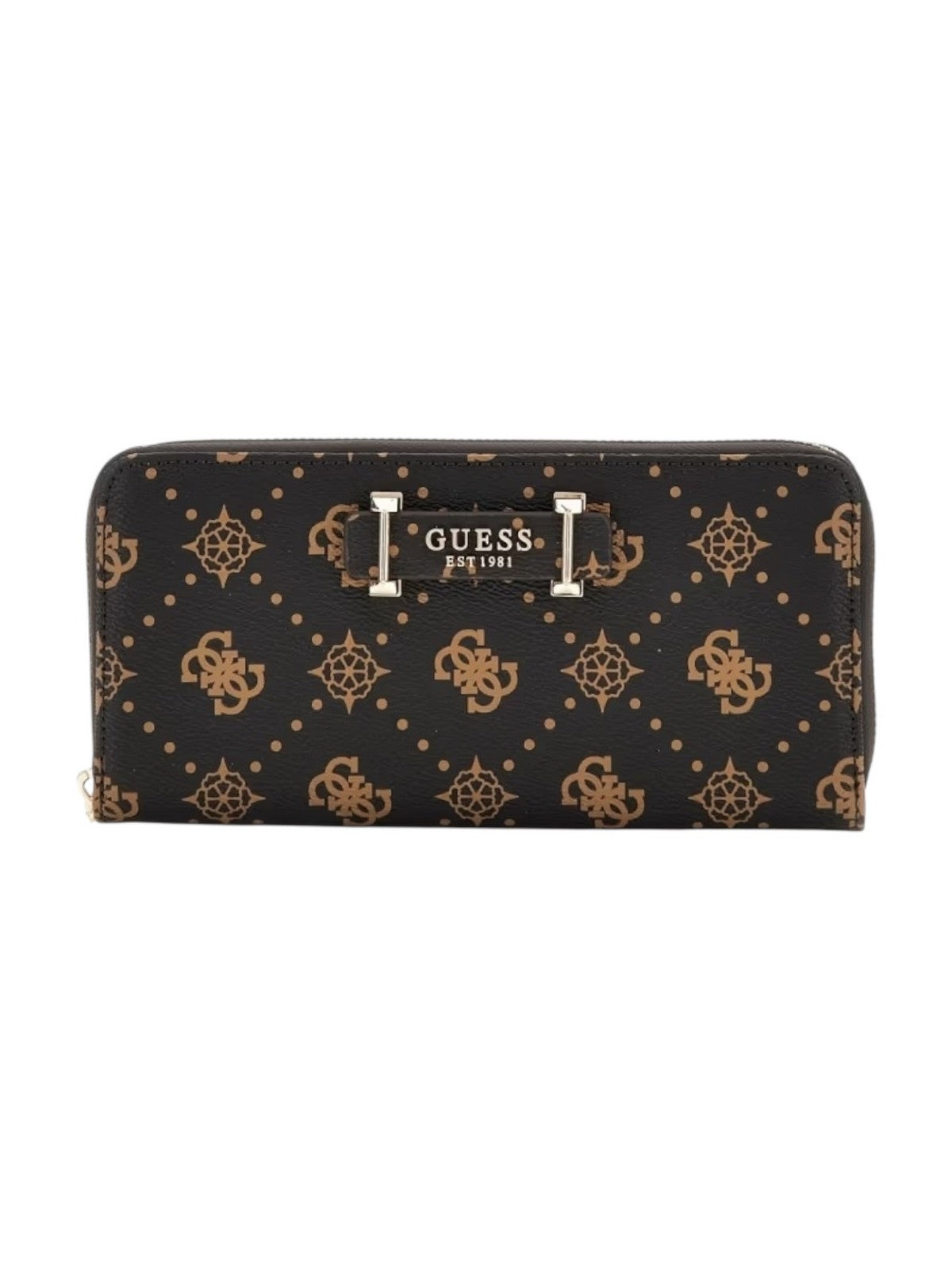 GUESS Portafoglio Donna SILIA SLG LARGE ZIP AROUND SWGP98 90146 ESL ESPRESSO LOGO gioboutiqueweb