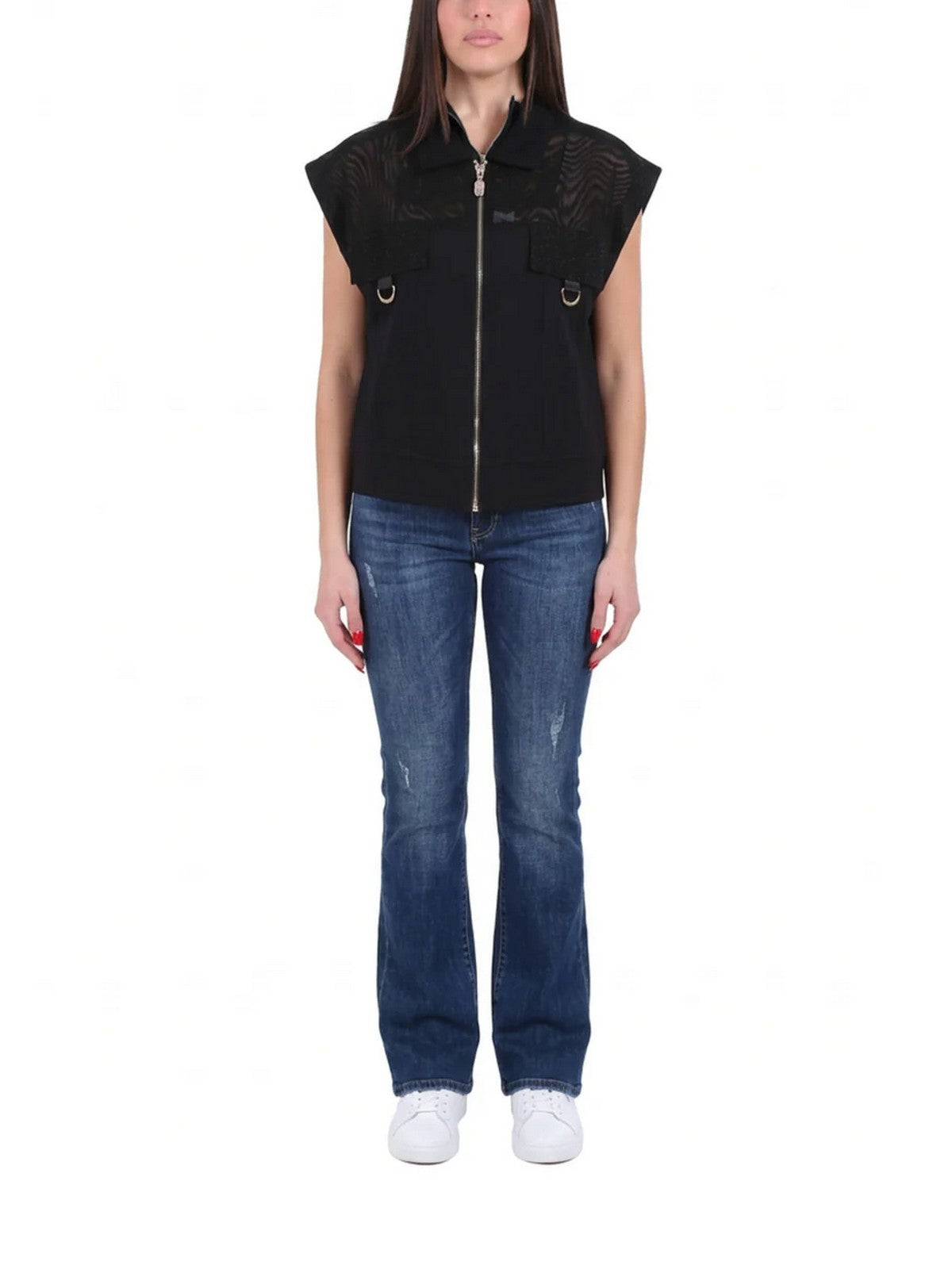LIU JO SPORT Gilet Donna  TA6231J3855 22222 Nero gioboutiqueweb