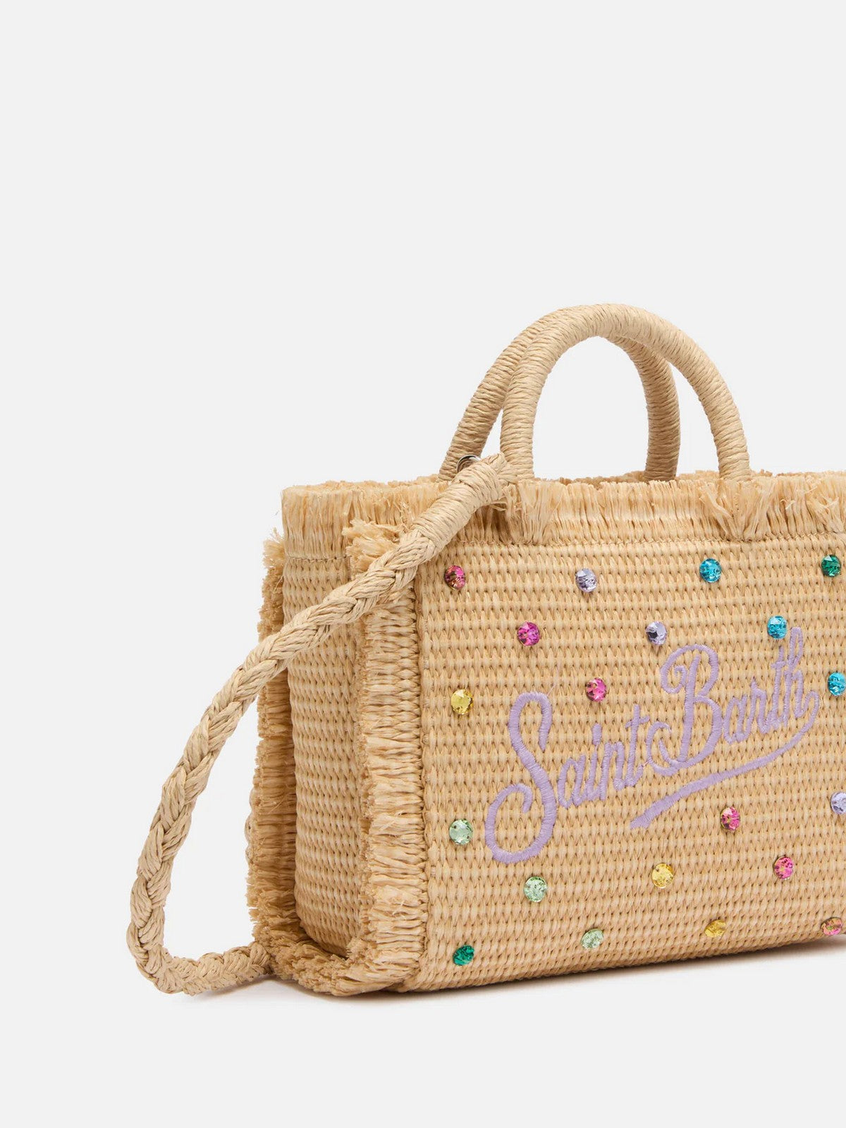 MC2 SAINT BARTH Borsa Donna  VANITY MINI STRAW N 02748L STRASS MULTI 10 EMB