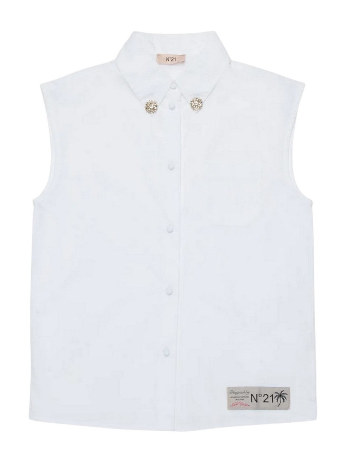 N°21 Camicia Bambine e ragazze  N210AV N0417 0N100 WHITE
