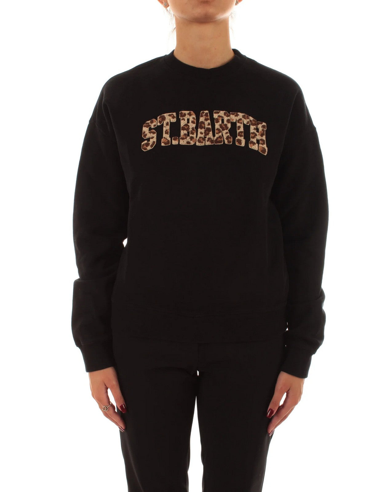 MC2 SAINT BARTH Felpa Donna  STARDUST W 01446I STB LEOPARD TERRY 00 EMB gioboutiqueweb
