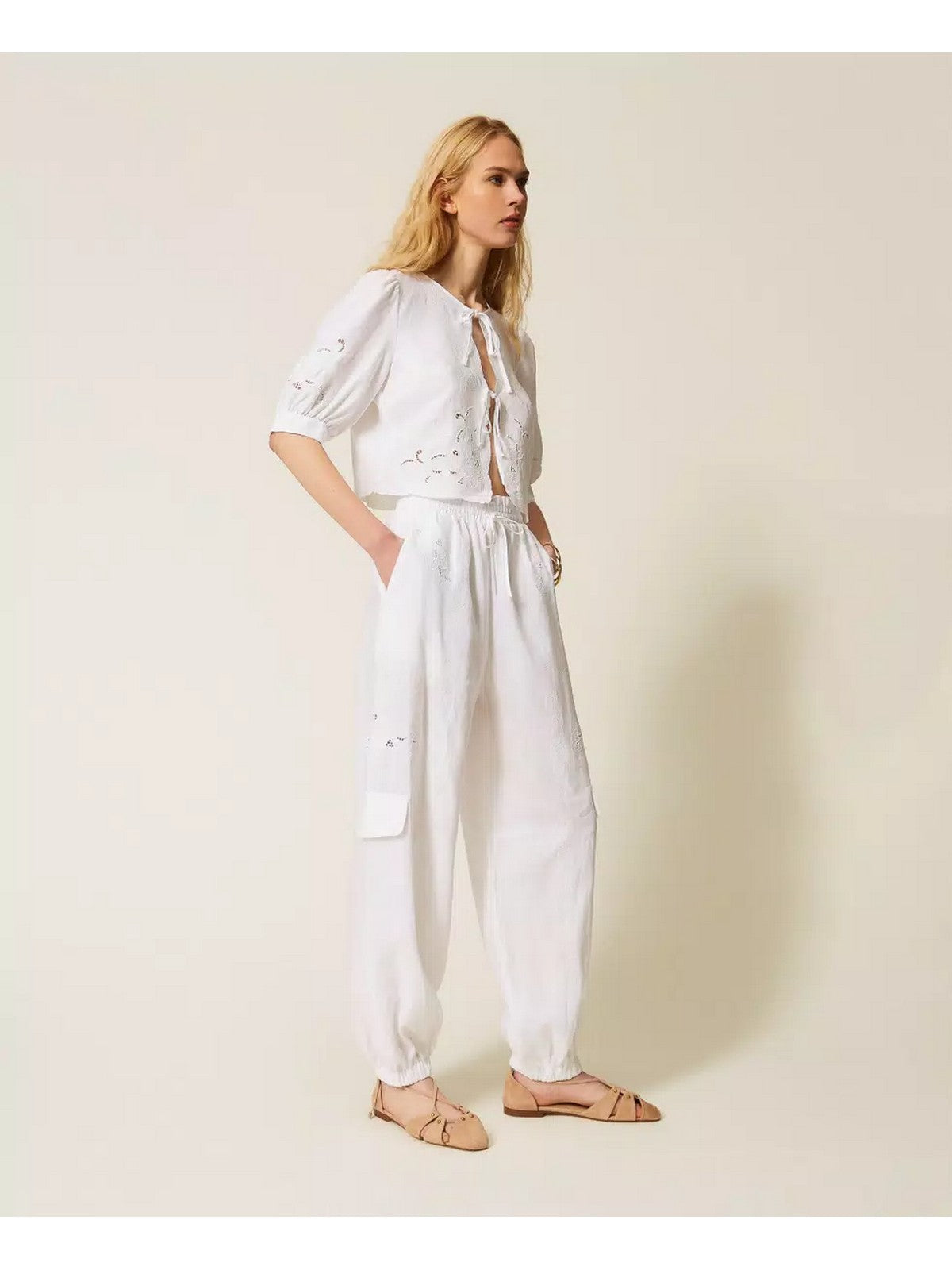 TWINSET Pantalone Donna  261TT2121 00001 BIANCO OTTICO