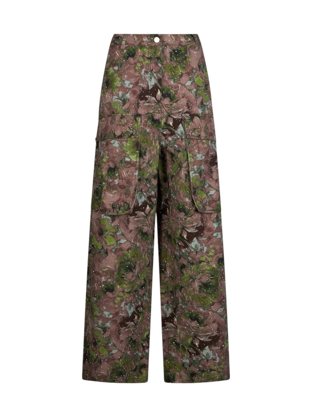 LIU JO WHITE Pantalone Donna  WA6125T433A P9360 Dk.olive comouflower gioboutiqueweb