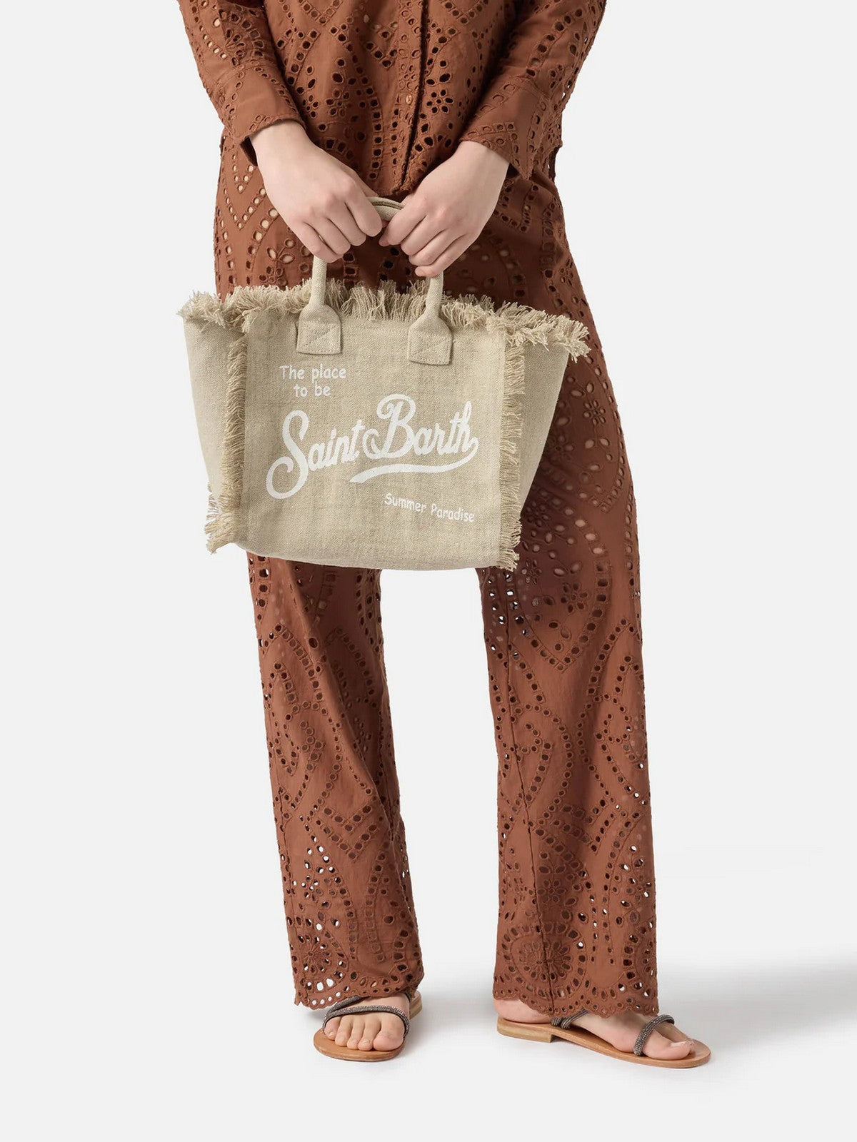 MC2 SAINT BARTH Borsa Donna  COLETTE LINEN 01139L LINEN 11 BEIGE gioboutiqueweb