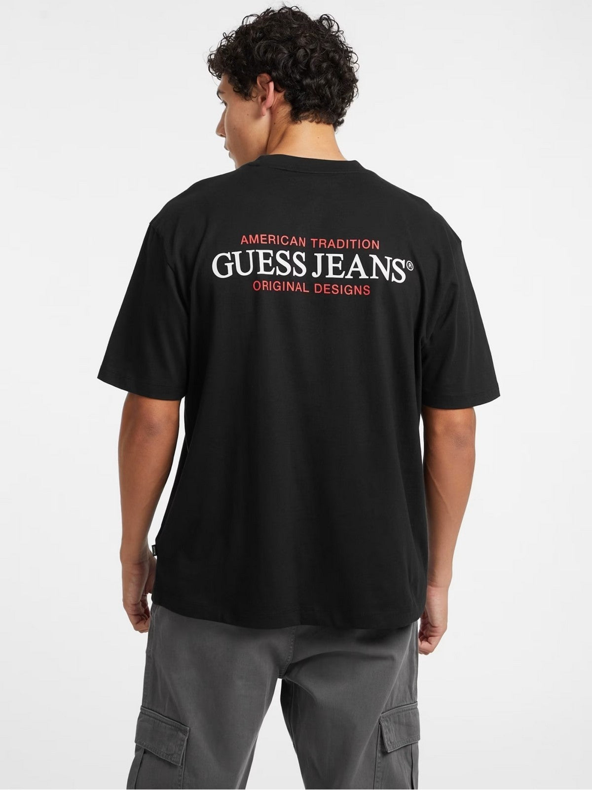 GUESS T-shirt Uomo GJ SS CN OS AMERICAN TRAD TEE M4BI75 K8FQ4 JBLK Jet Black A996 gioboutiqueweb