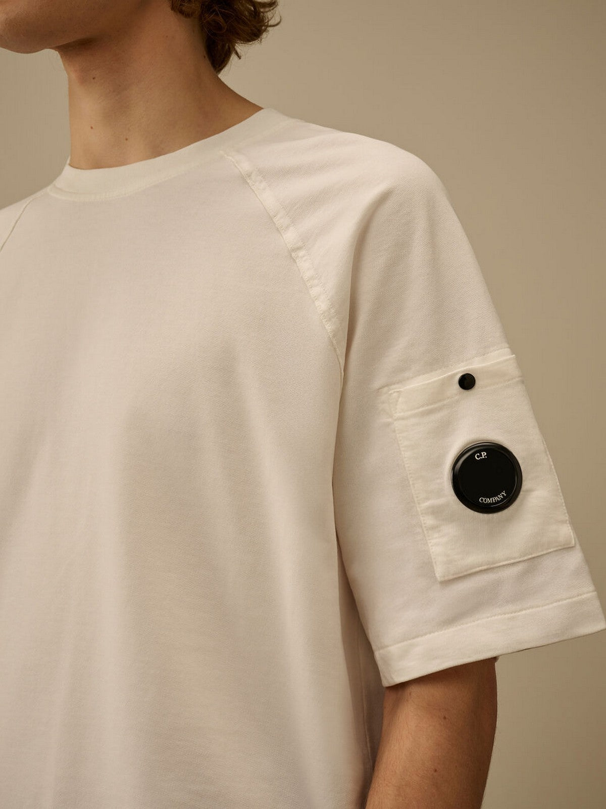 C.P. COMPANY T-shirt Uomo  20CMSS034A002246G 103 103 - GAUZE WHITE
