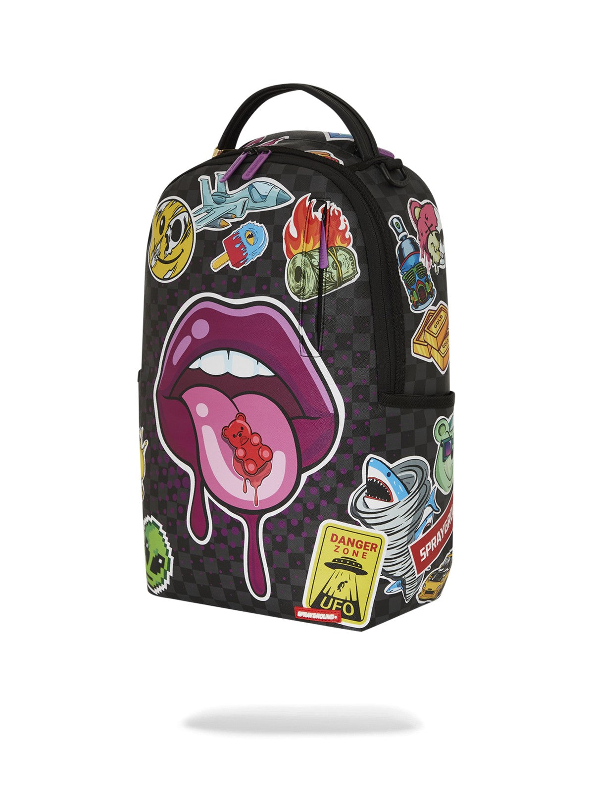 SPRAYGROUND Zaino Uomo LIPS SMACK DOWN DLXSV BACKPACK 910B7581NSZ Nero gioboutiqueweb