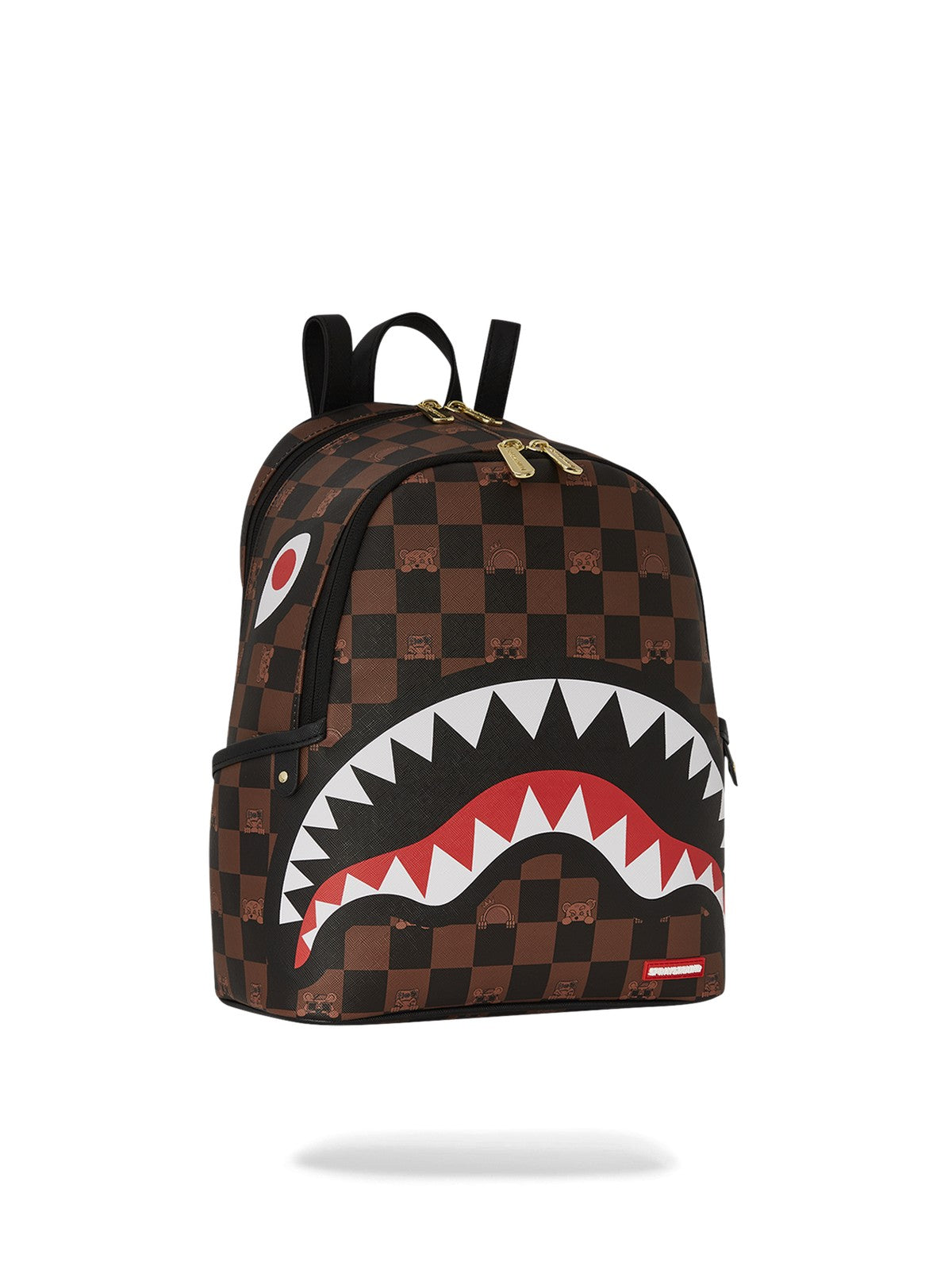 SPRAYGROUND Zaino Donna PEEKING CHARACTER CHECK SAVAGE 910B7511NSZ Marrone gioboutiqueweb