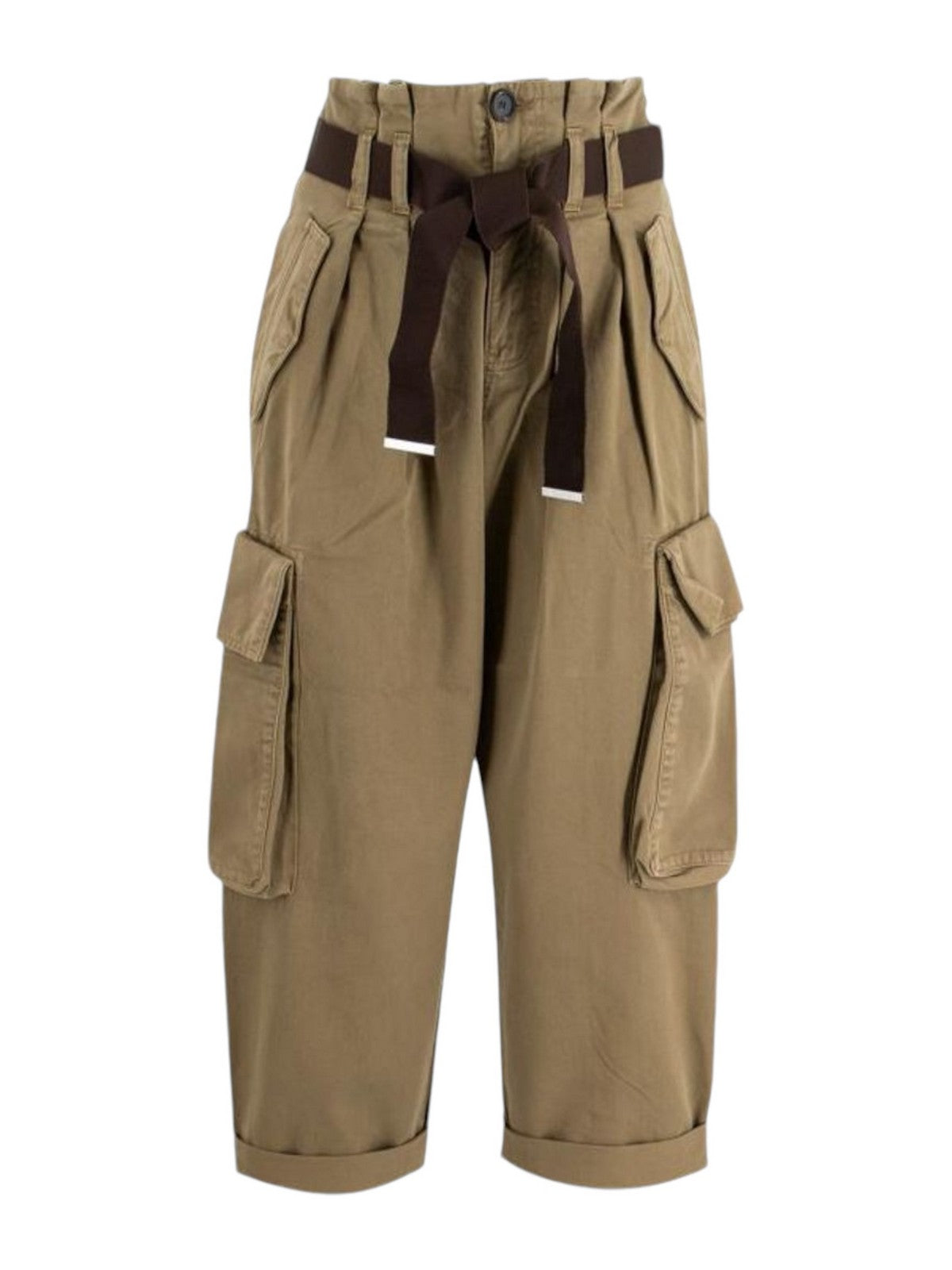 PINKO Pantalone Donna Ronfare Pantalone Dyed Gabardi 101840-A21C L06 Marrone gioboutiqueweb